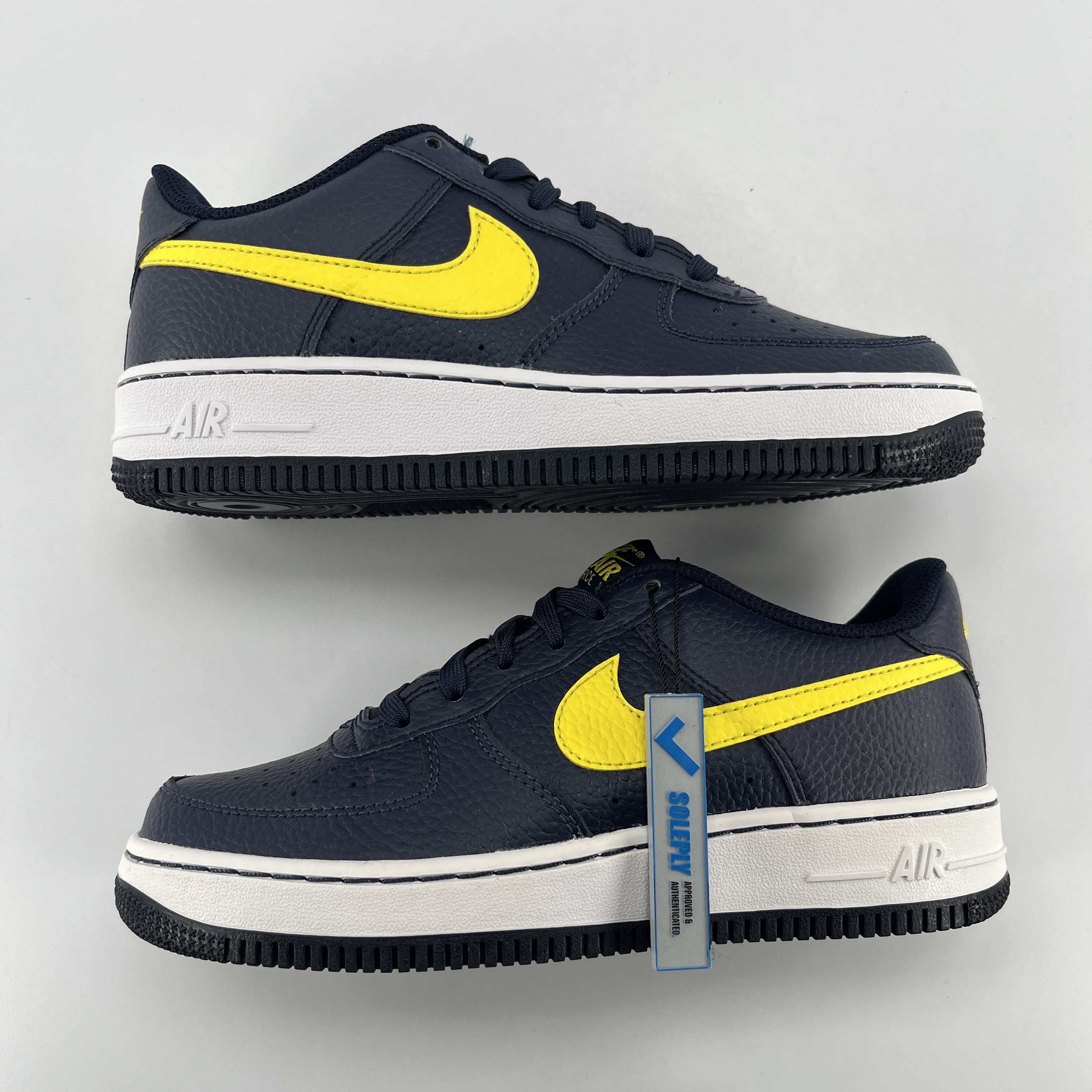 340657 Air Force 1 GS 'Obsidian/Yellow'
