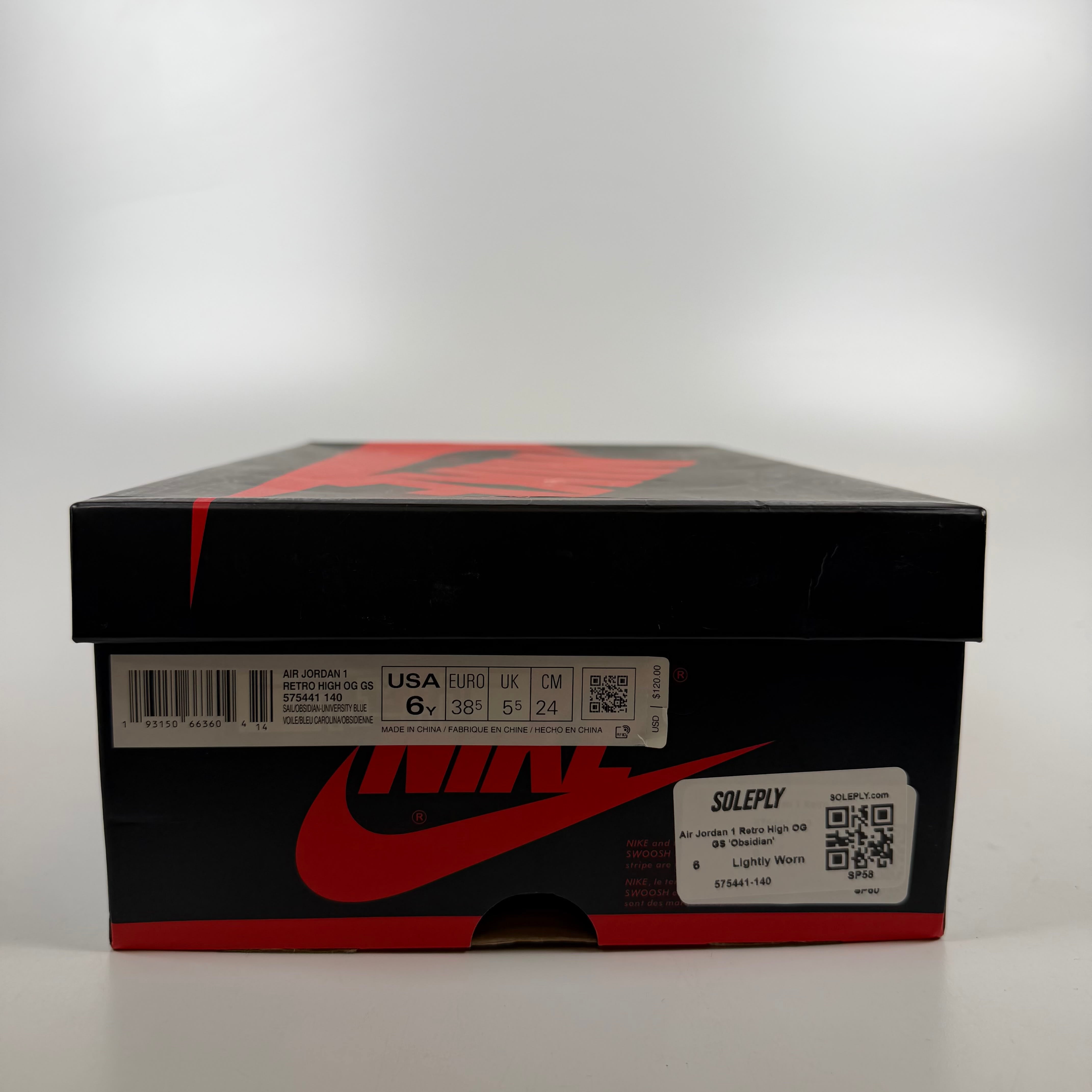 SP58 Air Jordan 1 Retro High OG GS 'Obsidian'