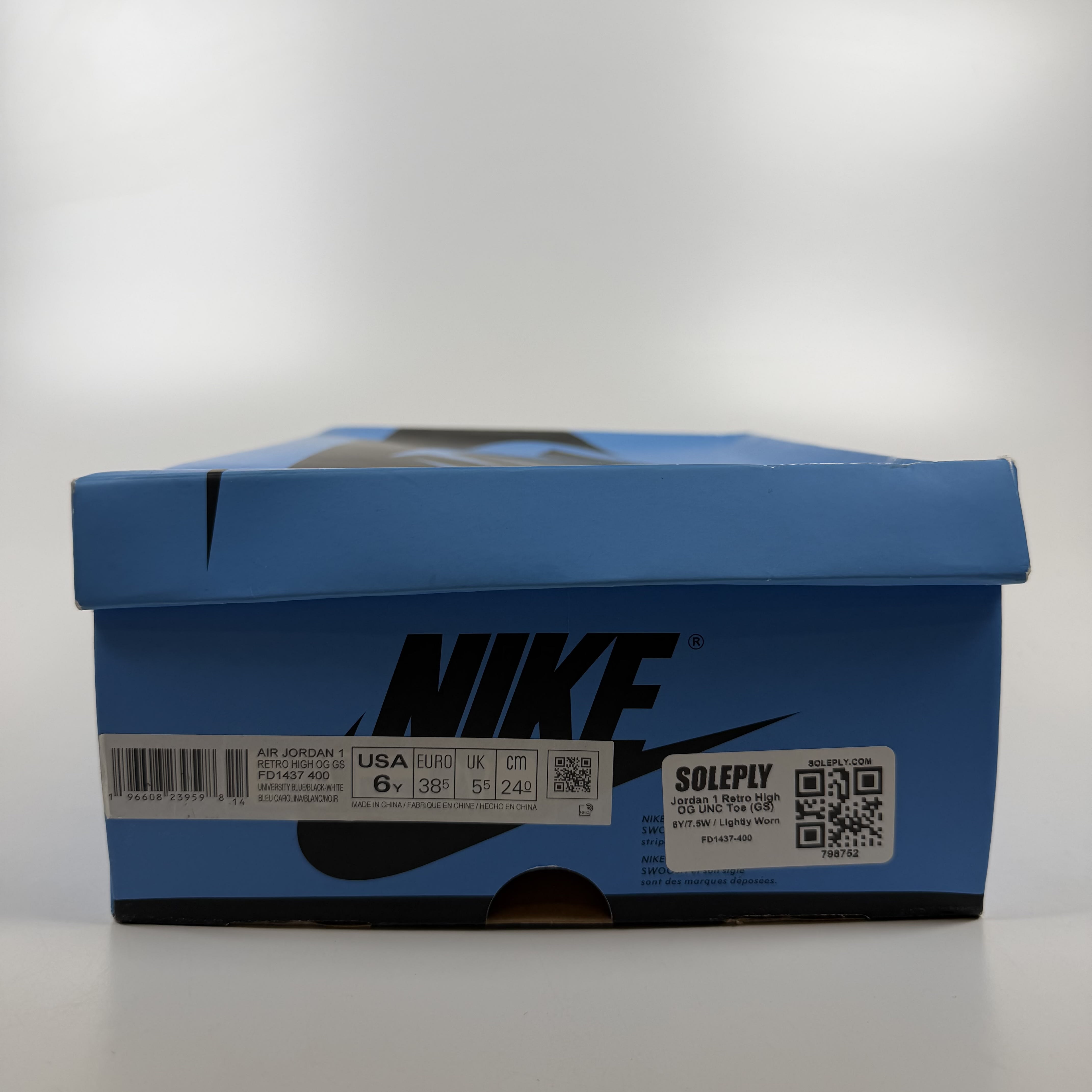 798752 Jordan 1 Retro High OG UNC Toe (GS)