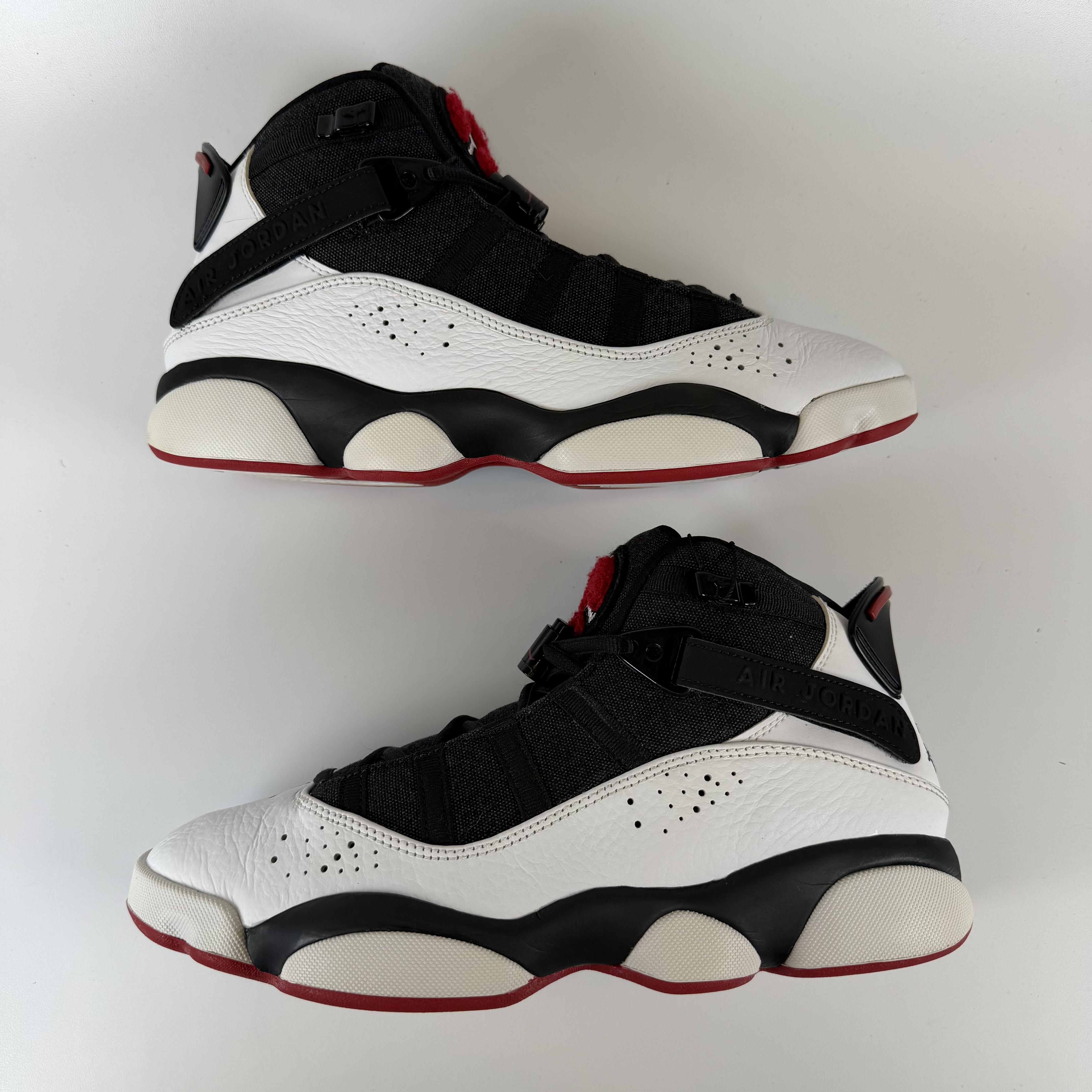 SP4690 Jordan 6 Rings Black White Gym Red