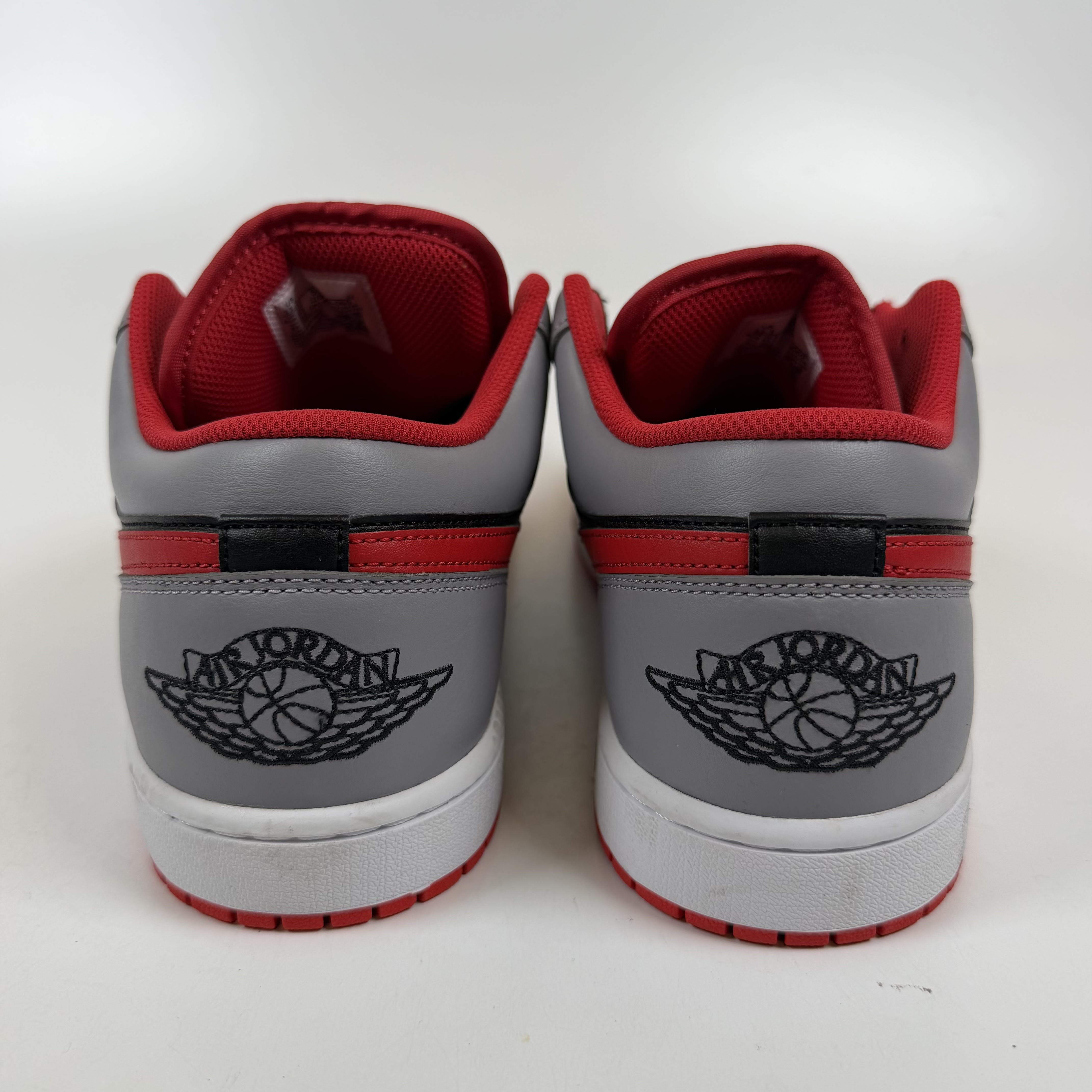 SP11979 Jordan 1 Low Black Light Smoke Grey Gym Red