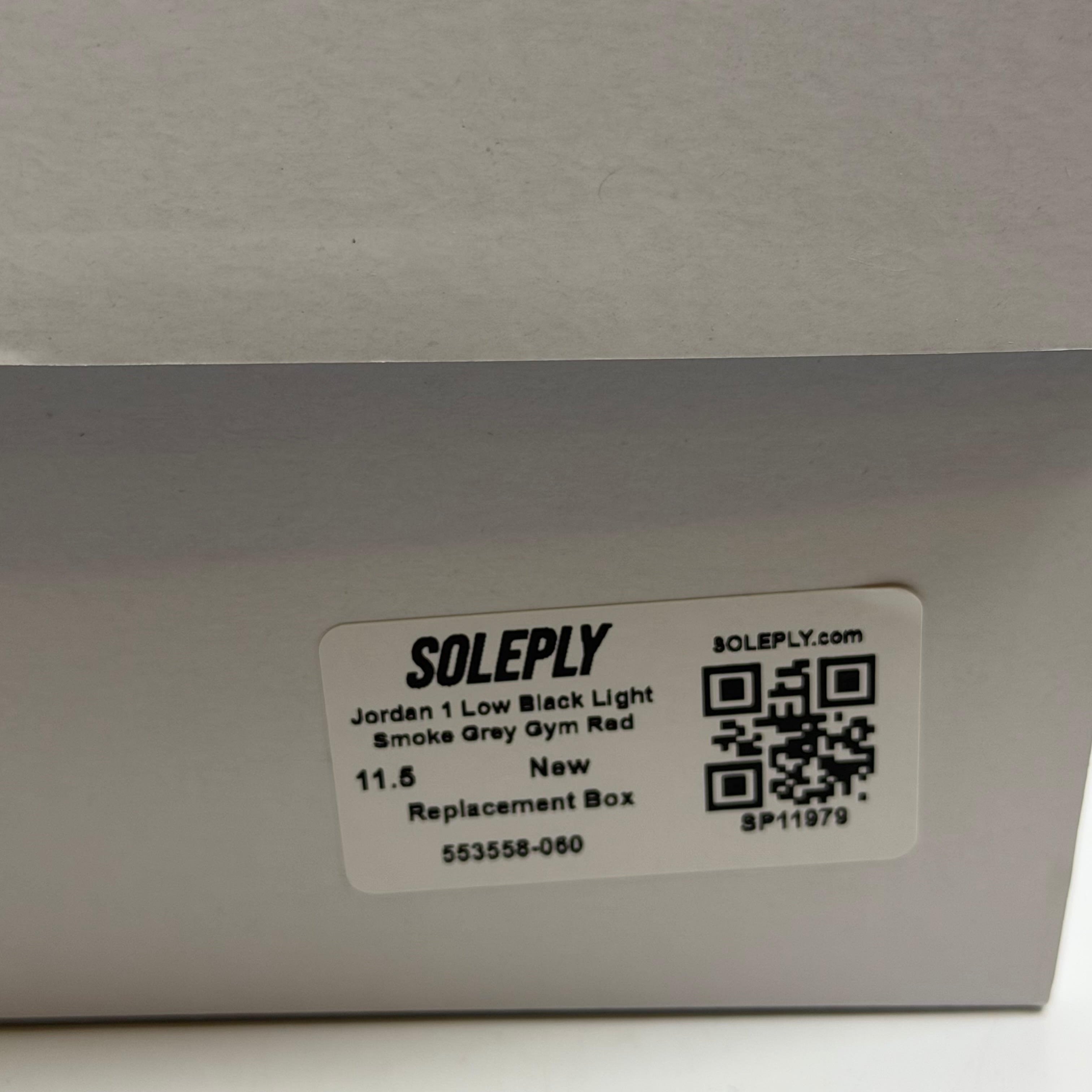 SP11979 Jordan 1 Low Black Light Smoke Grey Gym Red