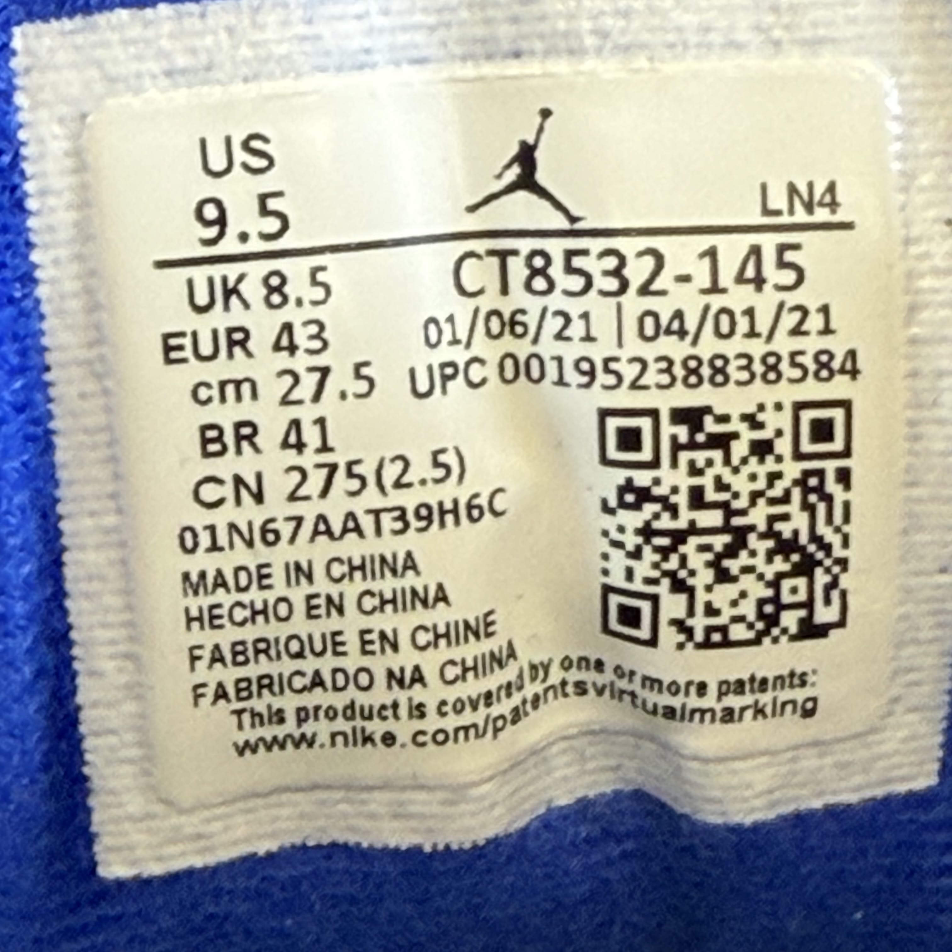 640876 Jordan 3 Retro Racer Blue