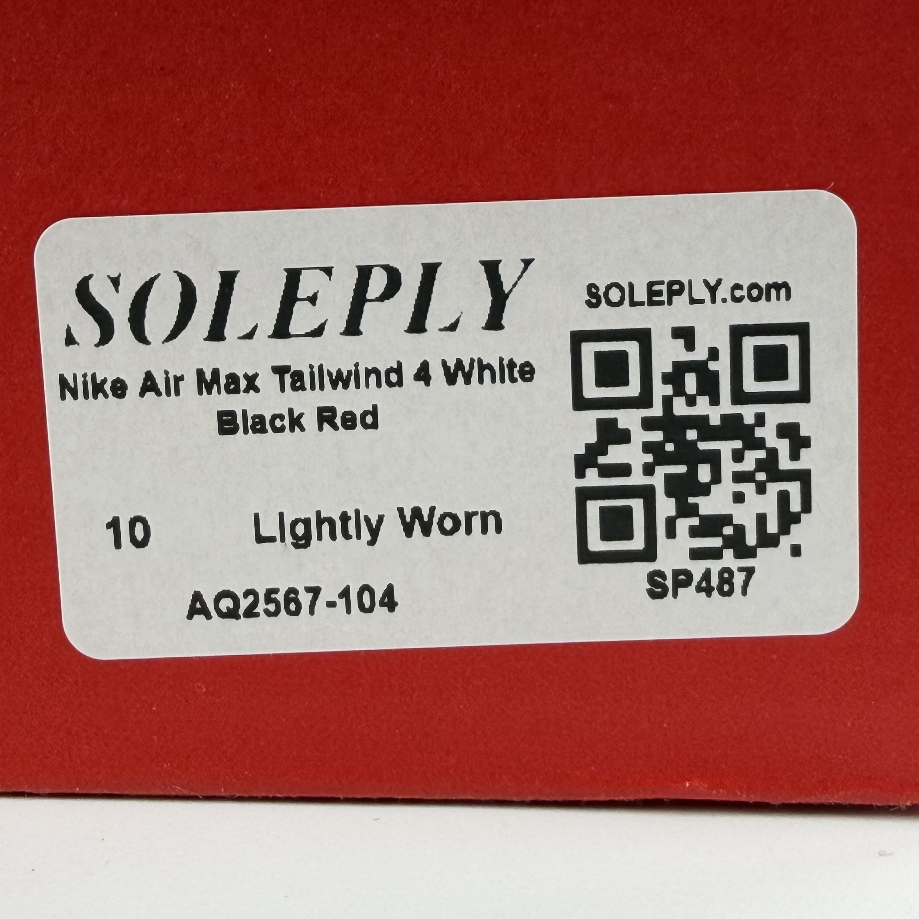 SP487 Nike Air Max Tailwind 4 White Black Red
