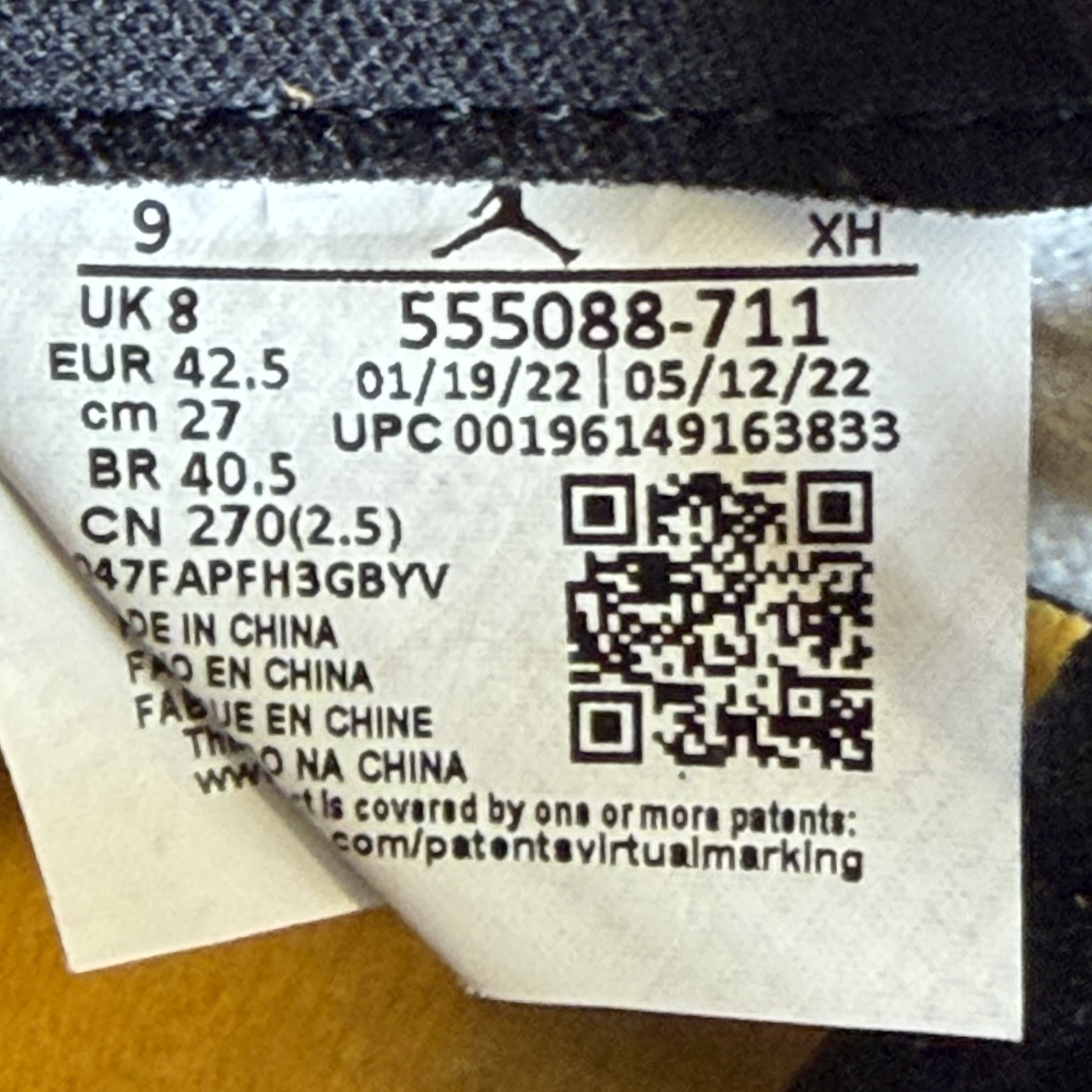 SP8063 Jordan 1 Retro High OG Taxi