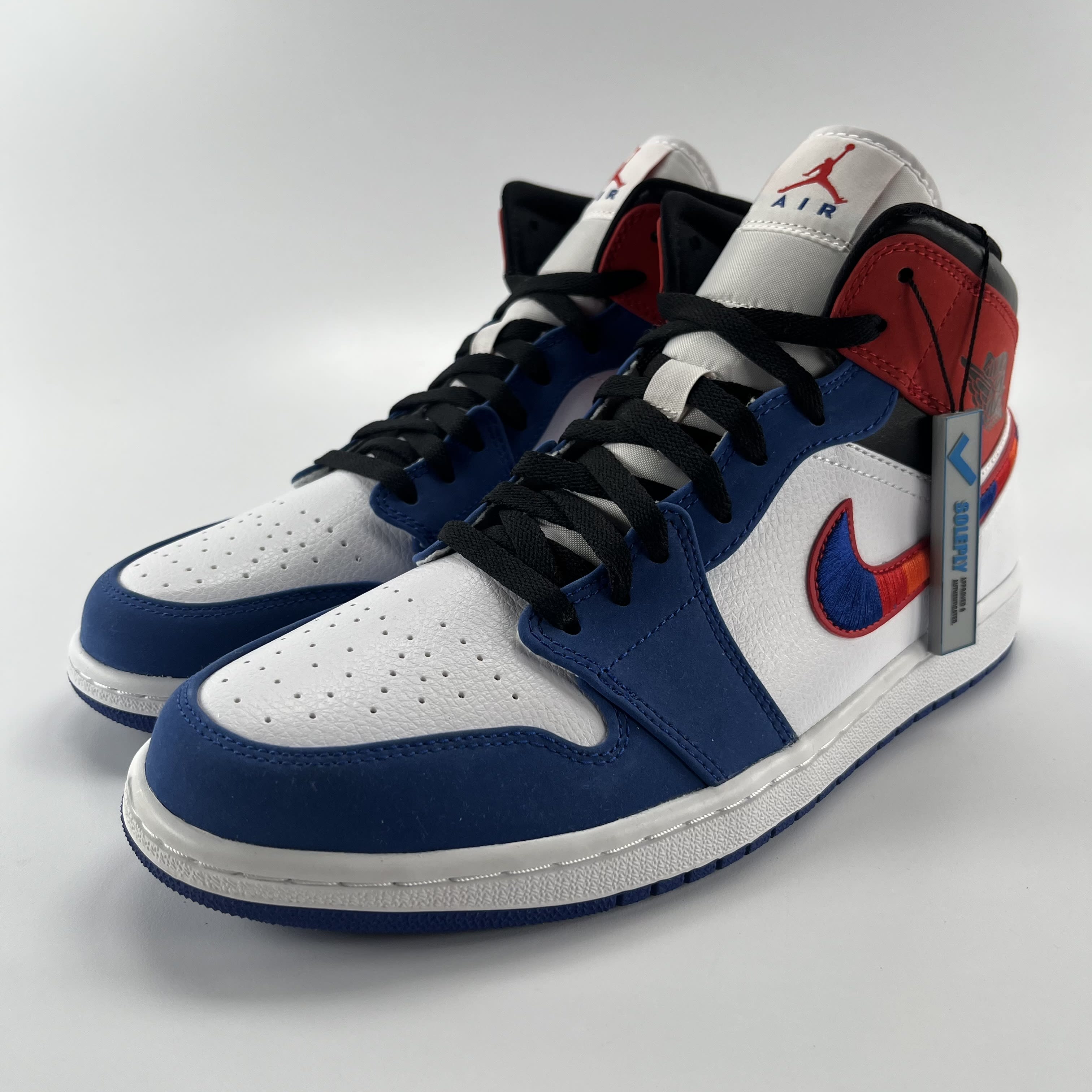 634422 Jordan 1 Mid Multi-Color Swoosh