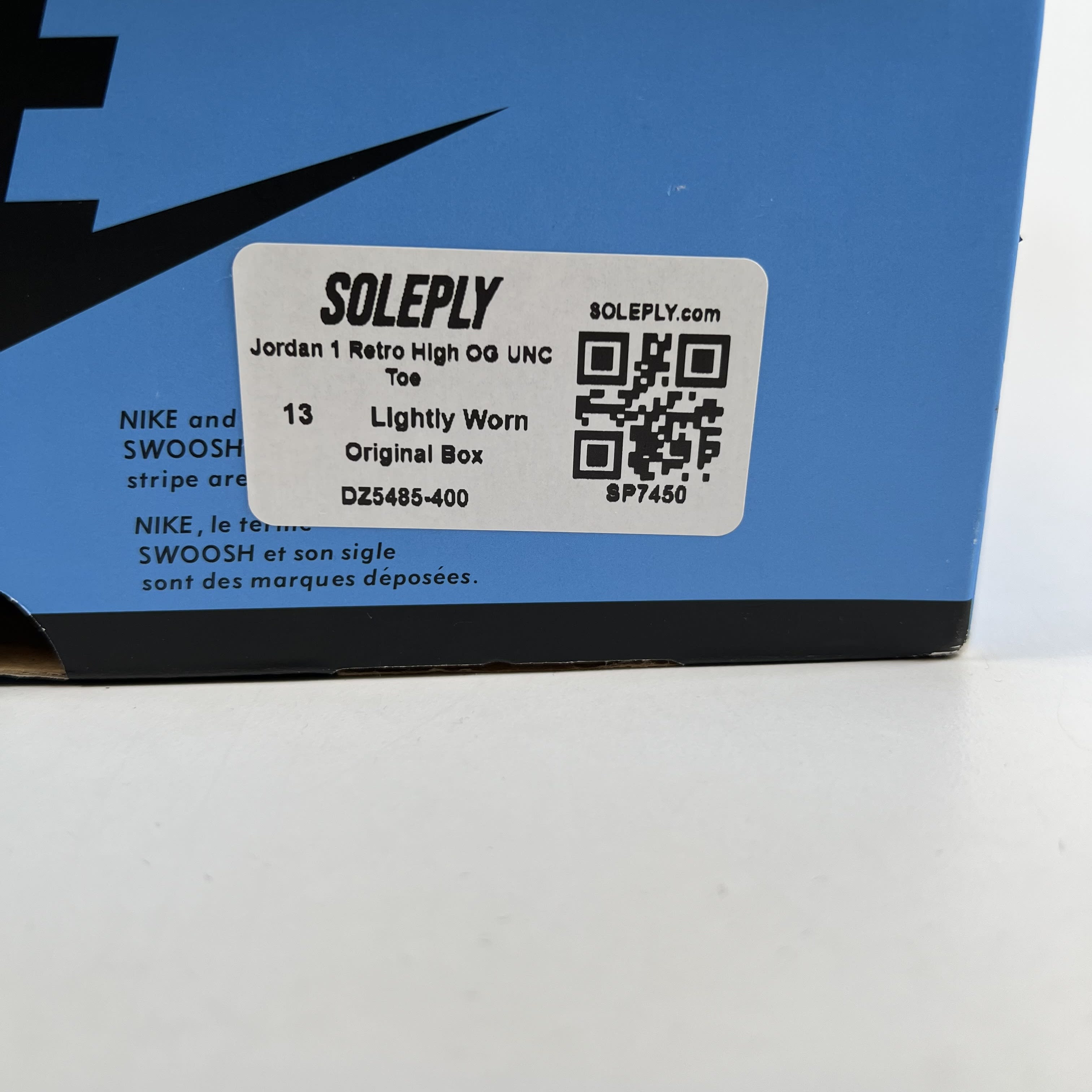 SP7450 Jordan 1 Retro High OG UNC Toe