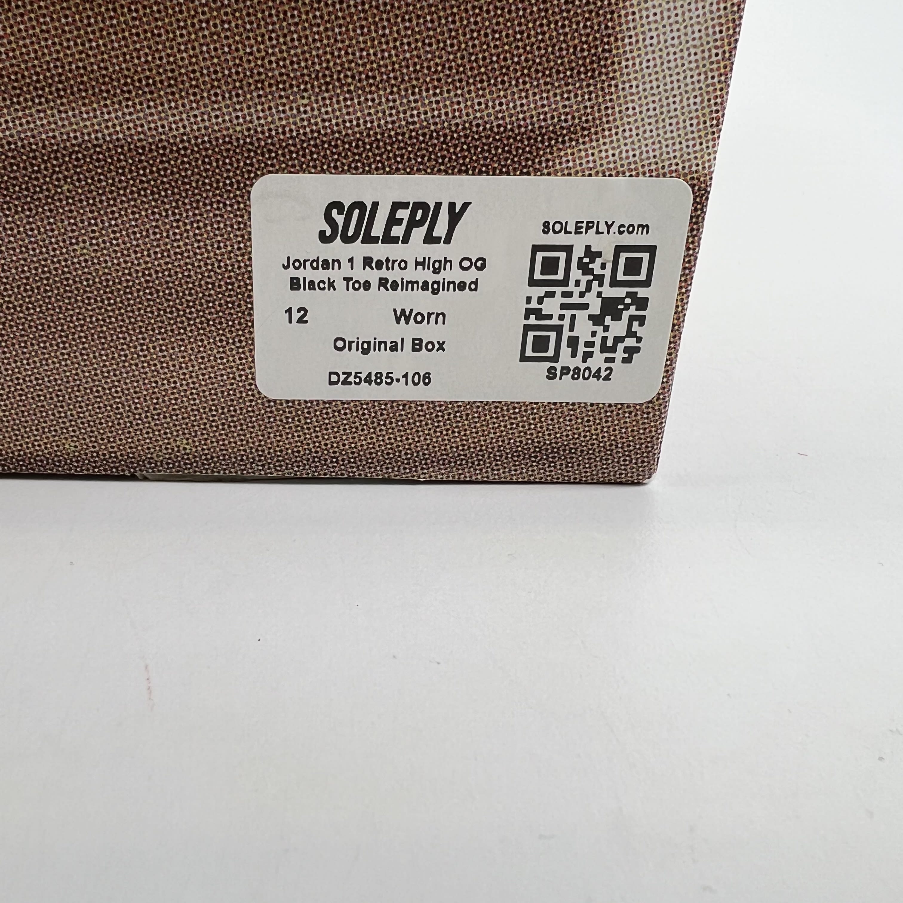 SP8042 Jordan 1 Retro High OG Black Toe Reimagined