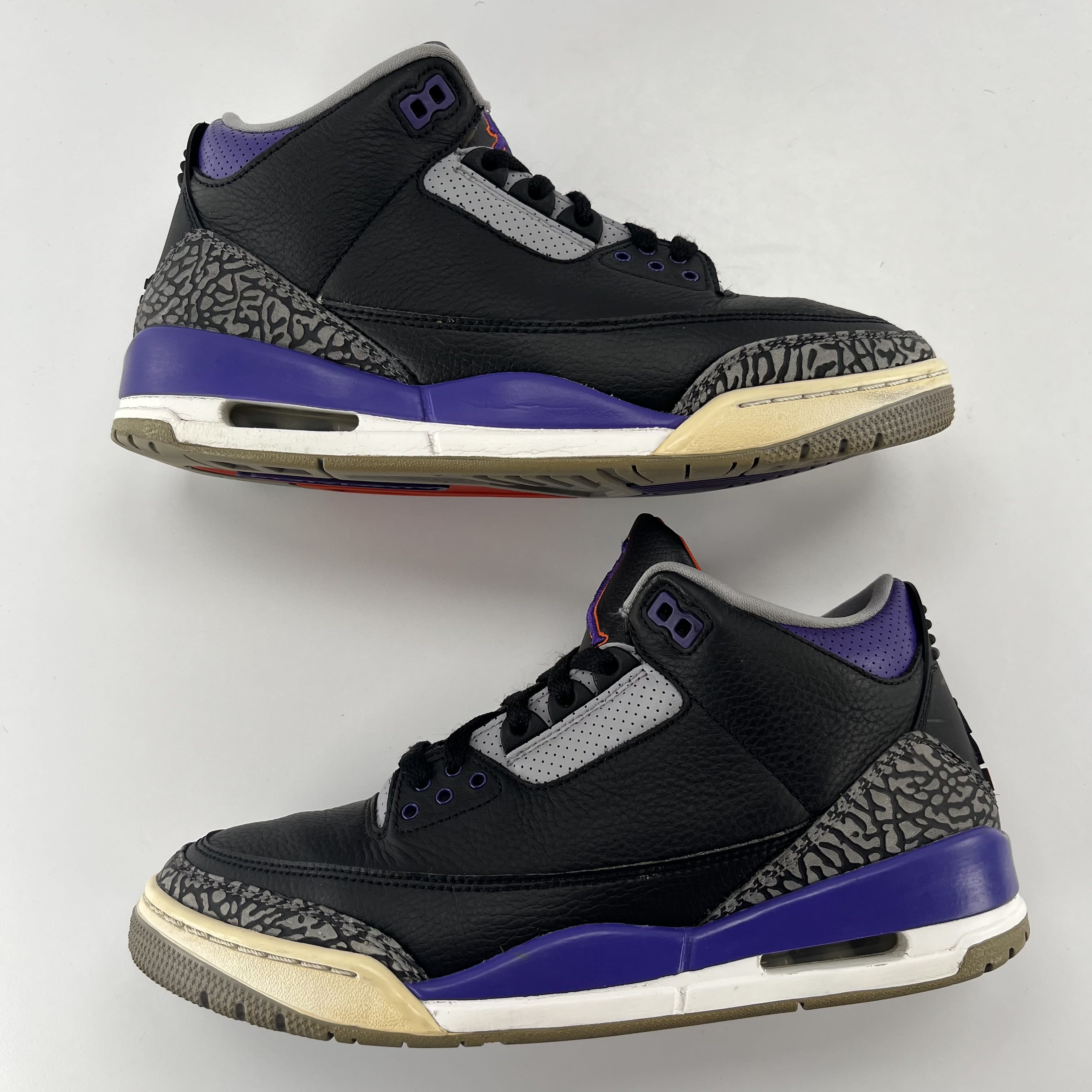 819636 Jordan 3 Retro Black Court Purple