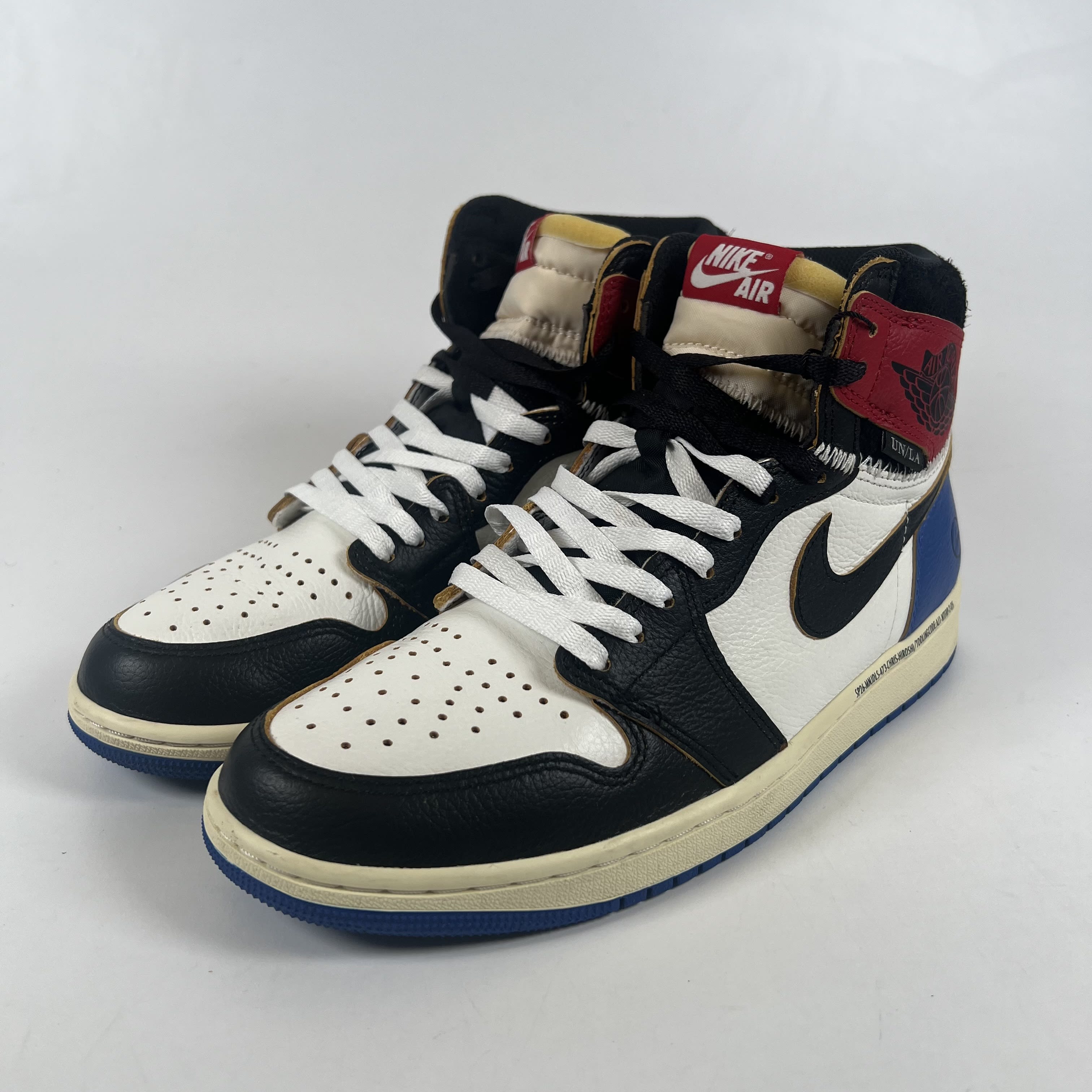 SP10283 Jordan 1 Retro High OG SP Fragment x Union LA Varsity Red Sport Royal