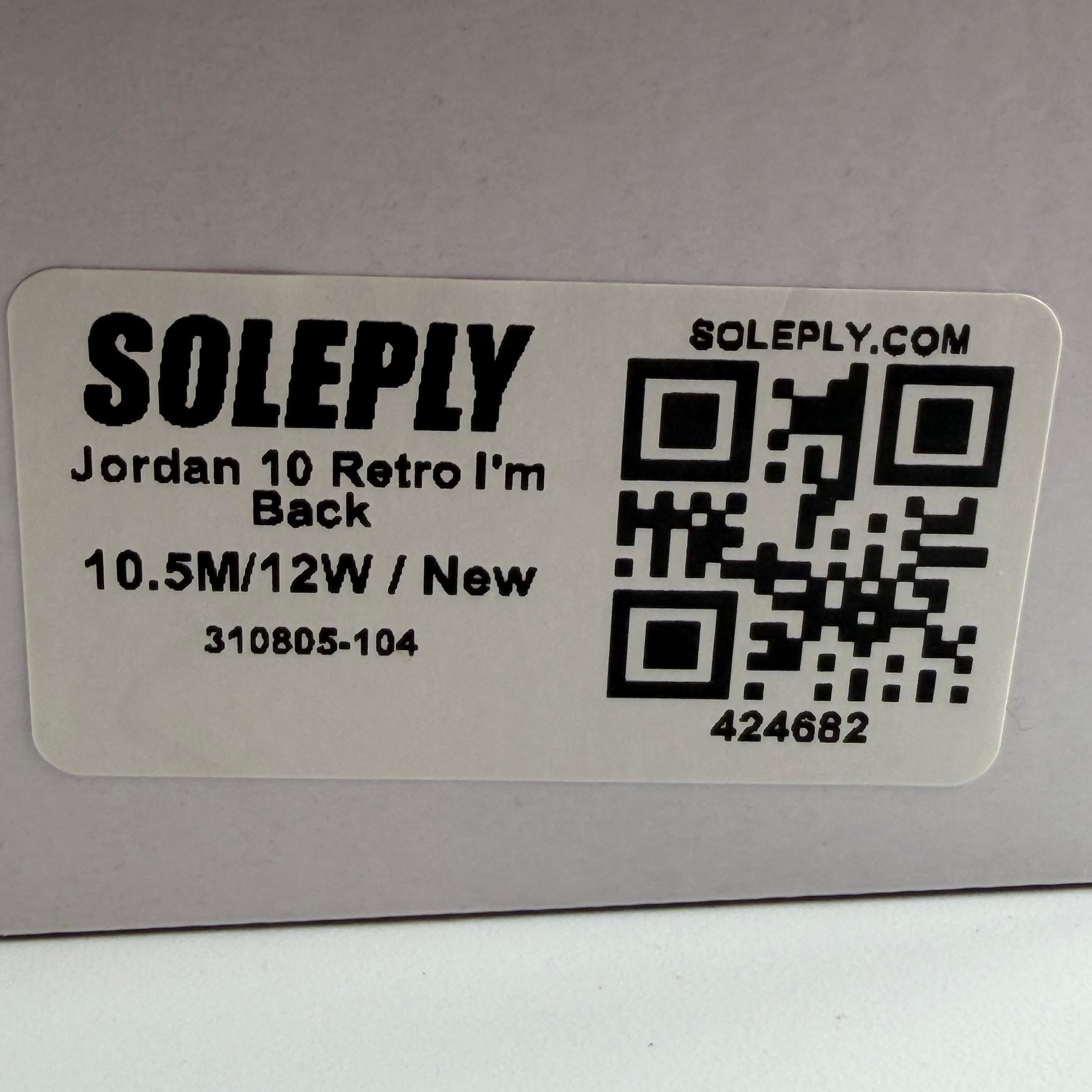 424682 Jordan 10 Retro I'm Back