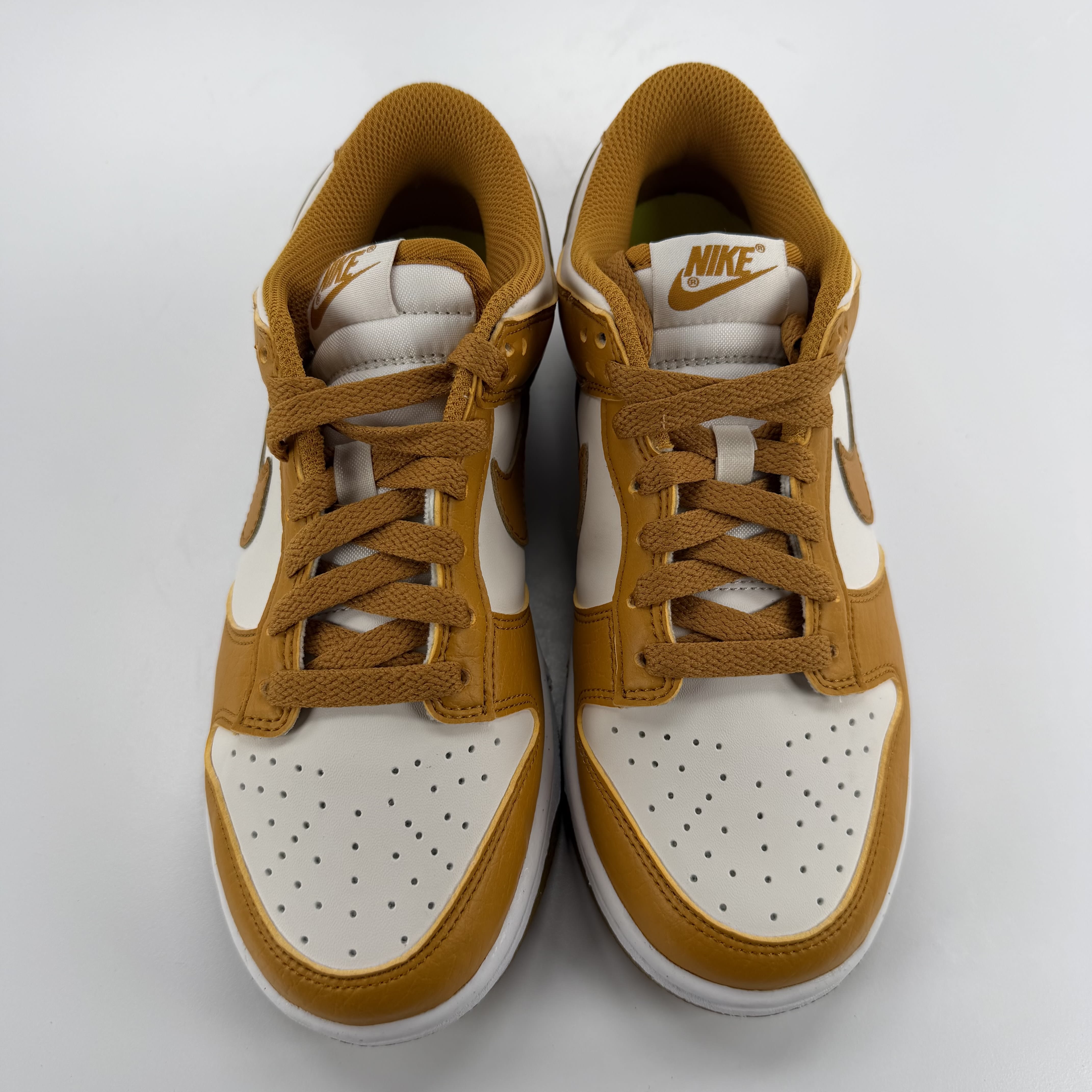 281940 Nike Dunk Low Next Nature Phantom Gold Suede (Women's)