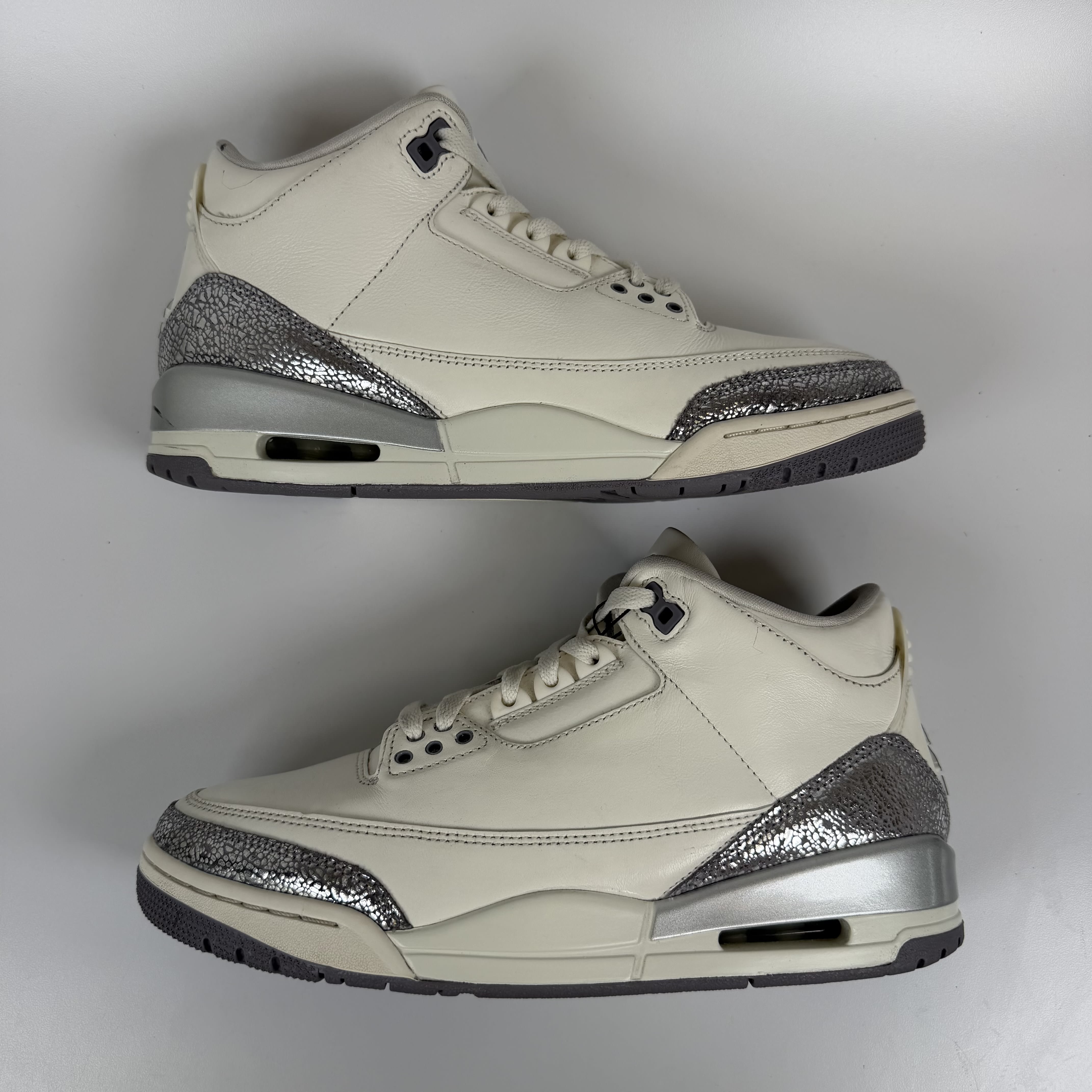 820511 Jordan 3 Retro Sail Cement Grey (Women's)