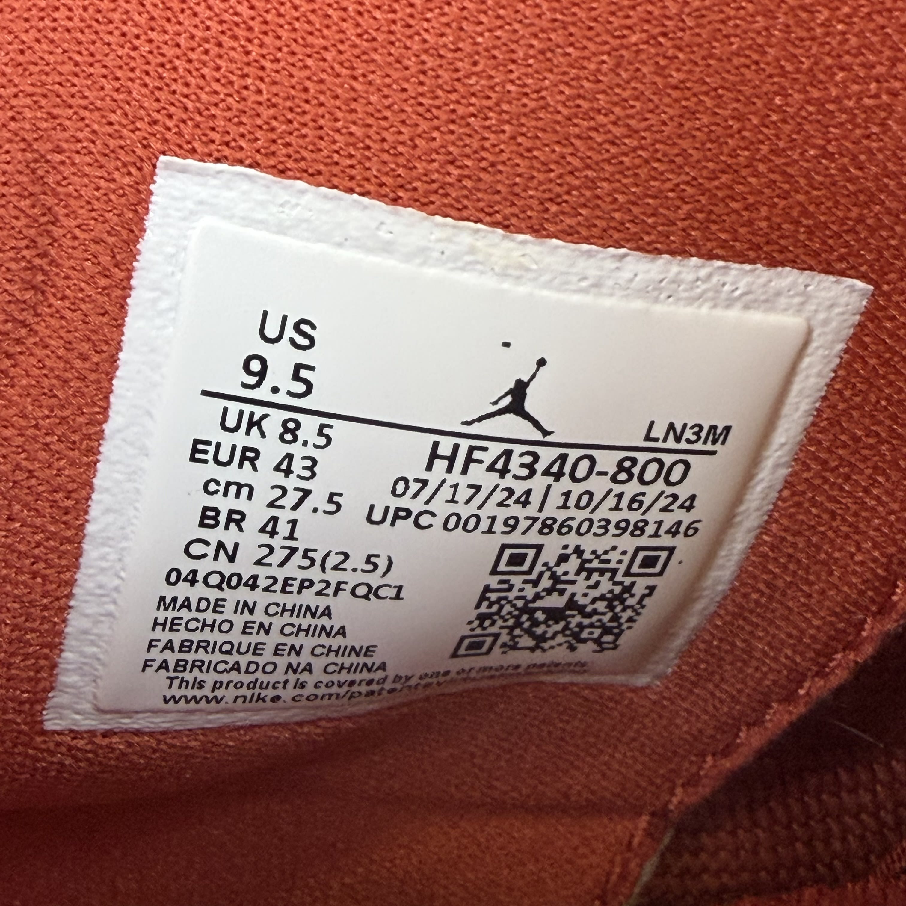SP12173 Air Jordan 4 Retro OG SP Nigel Sylvester Brick by Brick