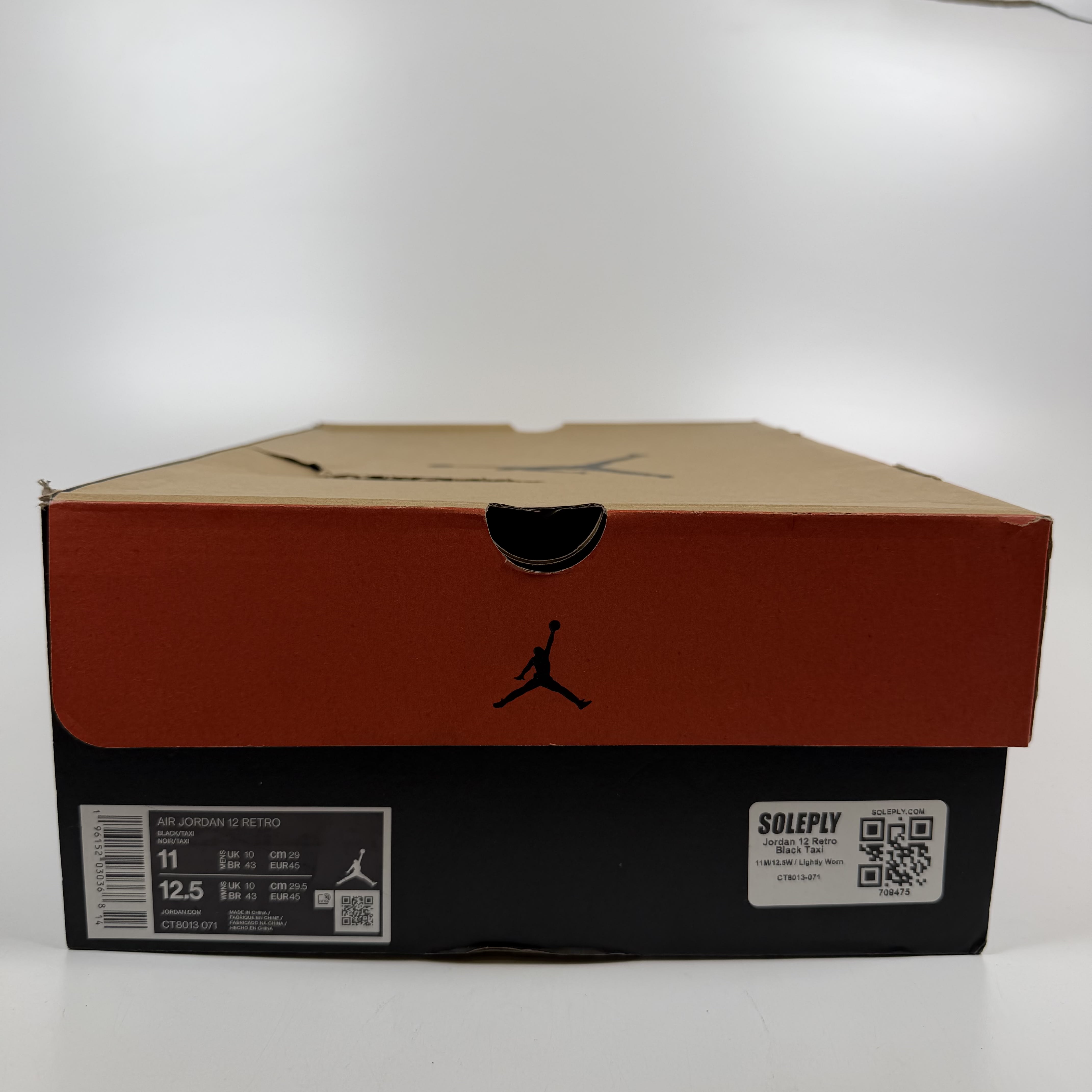 709475 Jordan 12 Retro Black Taxi
