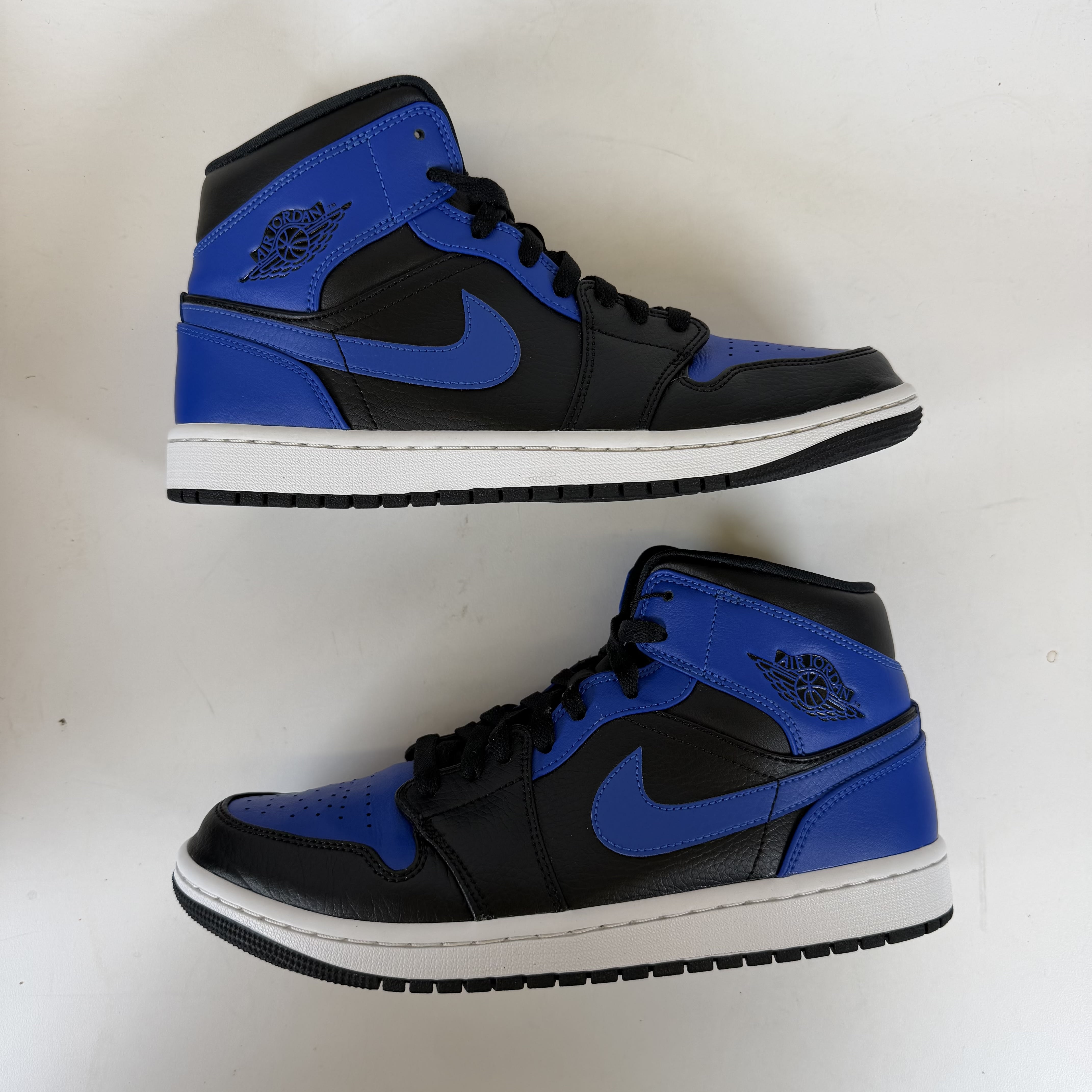 SP6449 Jordan 1 Mid Hyper Royal Tumbled Leather