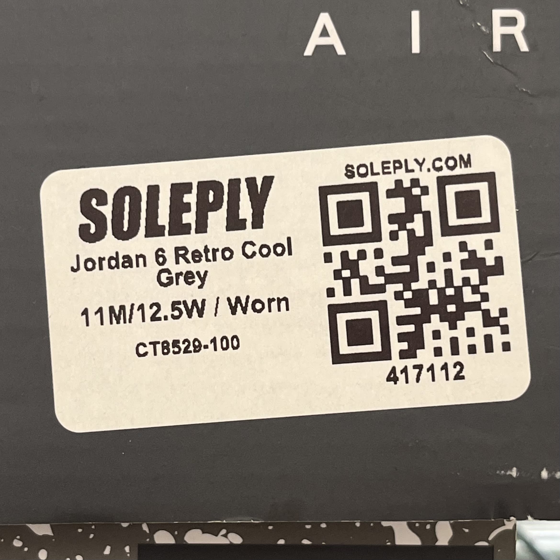417112 Jordan 6 Retro Cool Grey