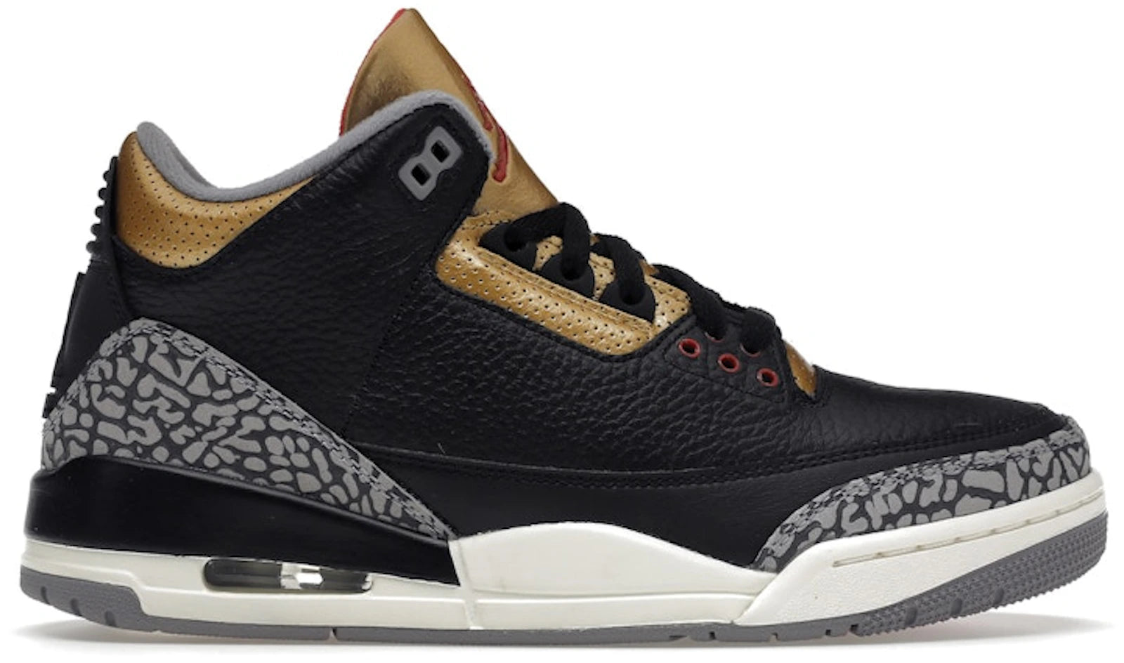 Jordan 3 Retro Black Cement Gold (Women's)