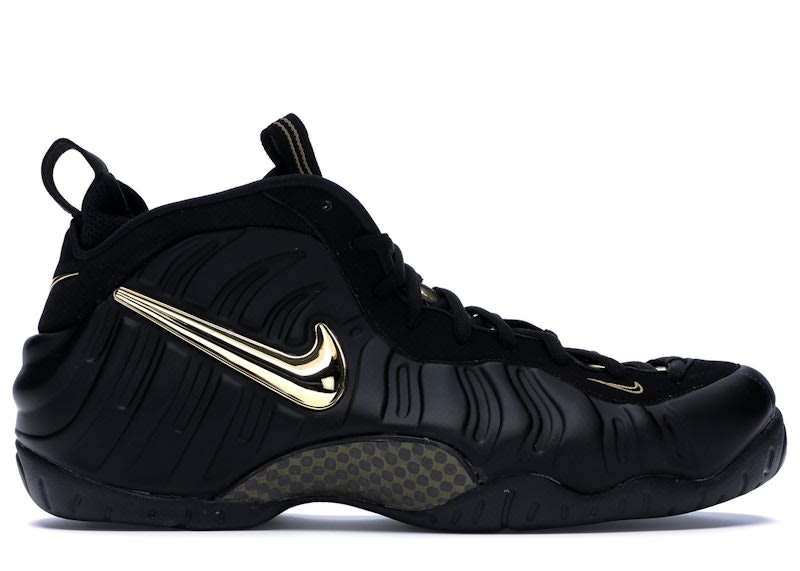 SP16739 Nike Air Foamposite Pro Black Metallic Gold