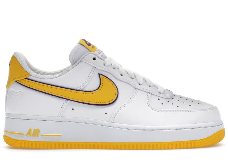 635576 Nike Air Force 1 Low Retro QS Kobe Bryant Lakers Home
