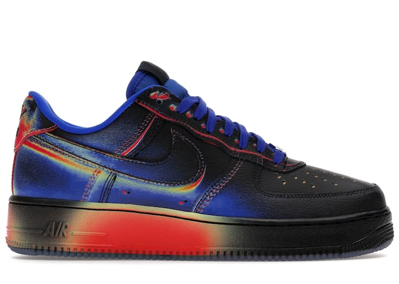 SP14725 Nike Air Force 1 Low Retro Heat Map Black Racer Blue