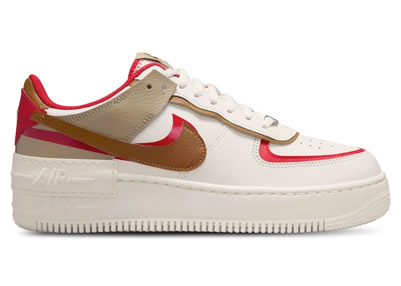 SP9553 Nike Air Force 1 Low Shadow Phantom Fire Red Khaki (Women's)