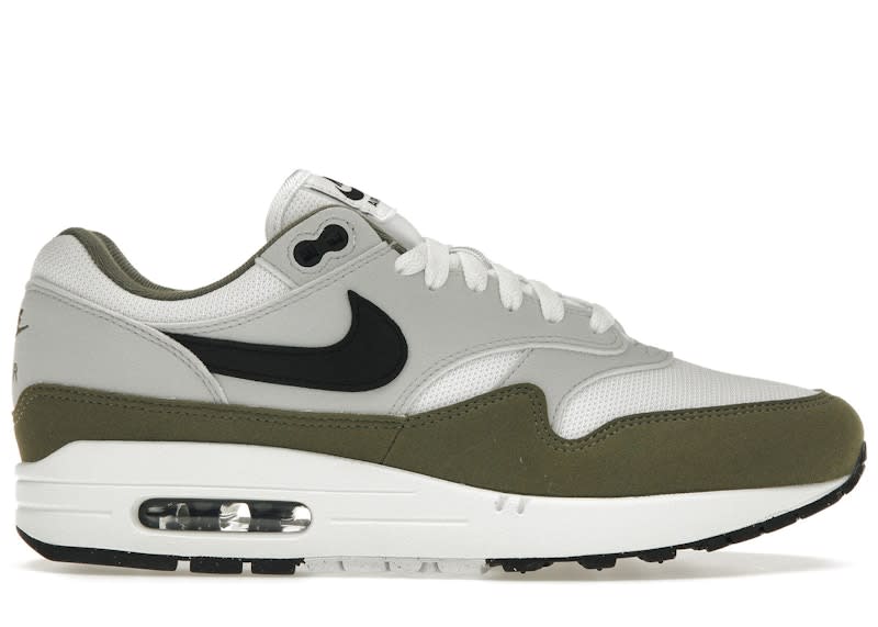 SP7842 Nike Air Max 1 White Black Medium Olive