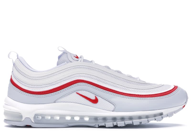 SP7981 Nike Air Max 97 White Pure Platinum University Red