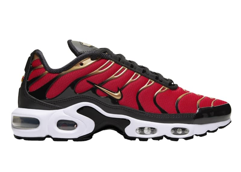 SP7429 Nike Air Max Plus University Red Gold Black (Women's)