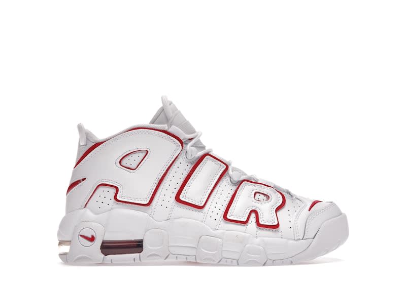 SP711 Nike Air More Uptempo White Varsity Red Outline (GS)
