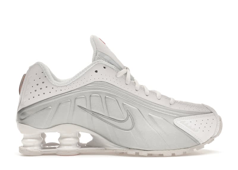 SP14255 Nike Shox R4 White Metallic Silver (Women's)