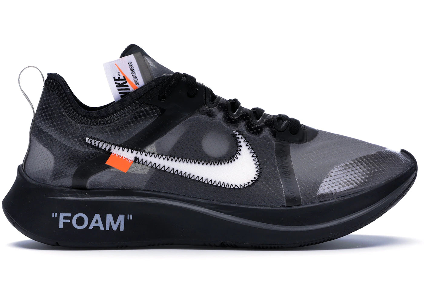 SP1280 Nike Zoom Fly Off-White Black Silver