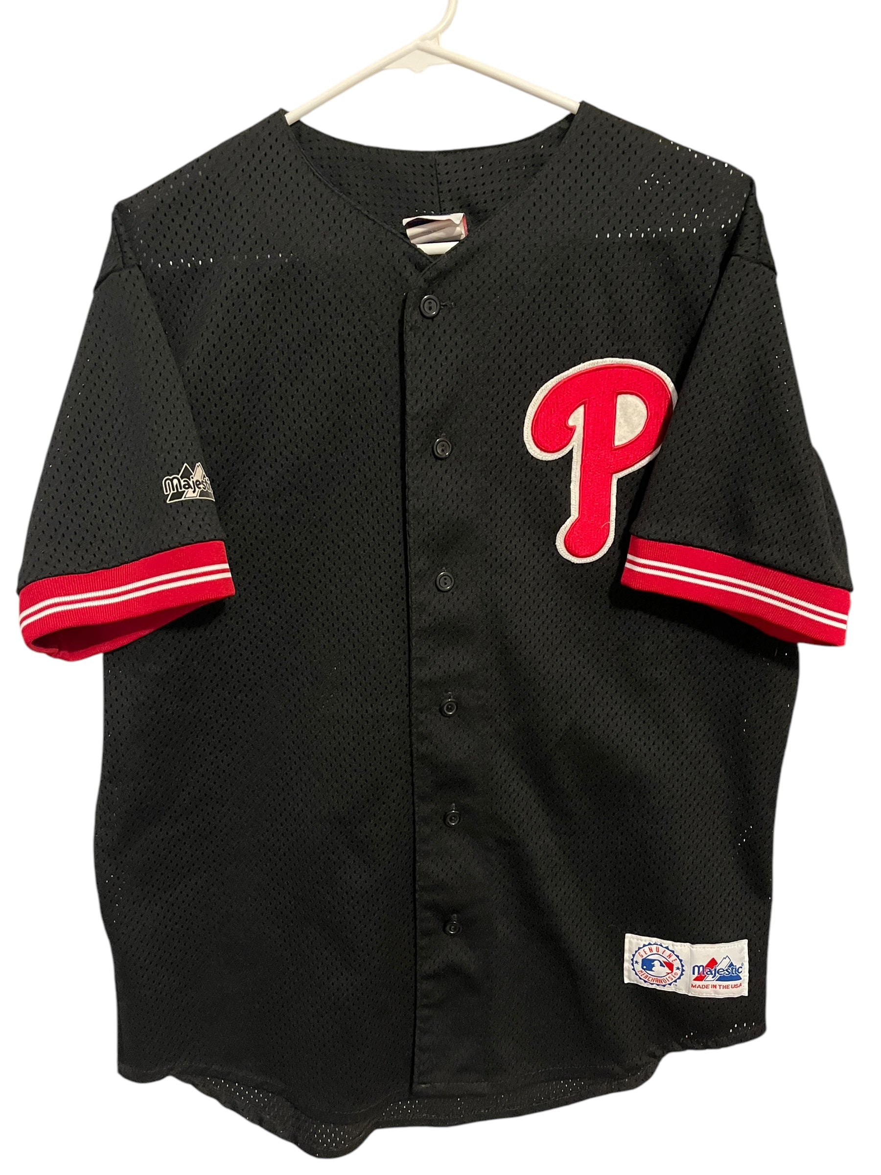 435591 (90s) Philadelphia Phillies Black Alternate Mesh Jersey