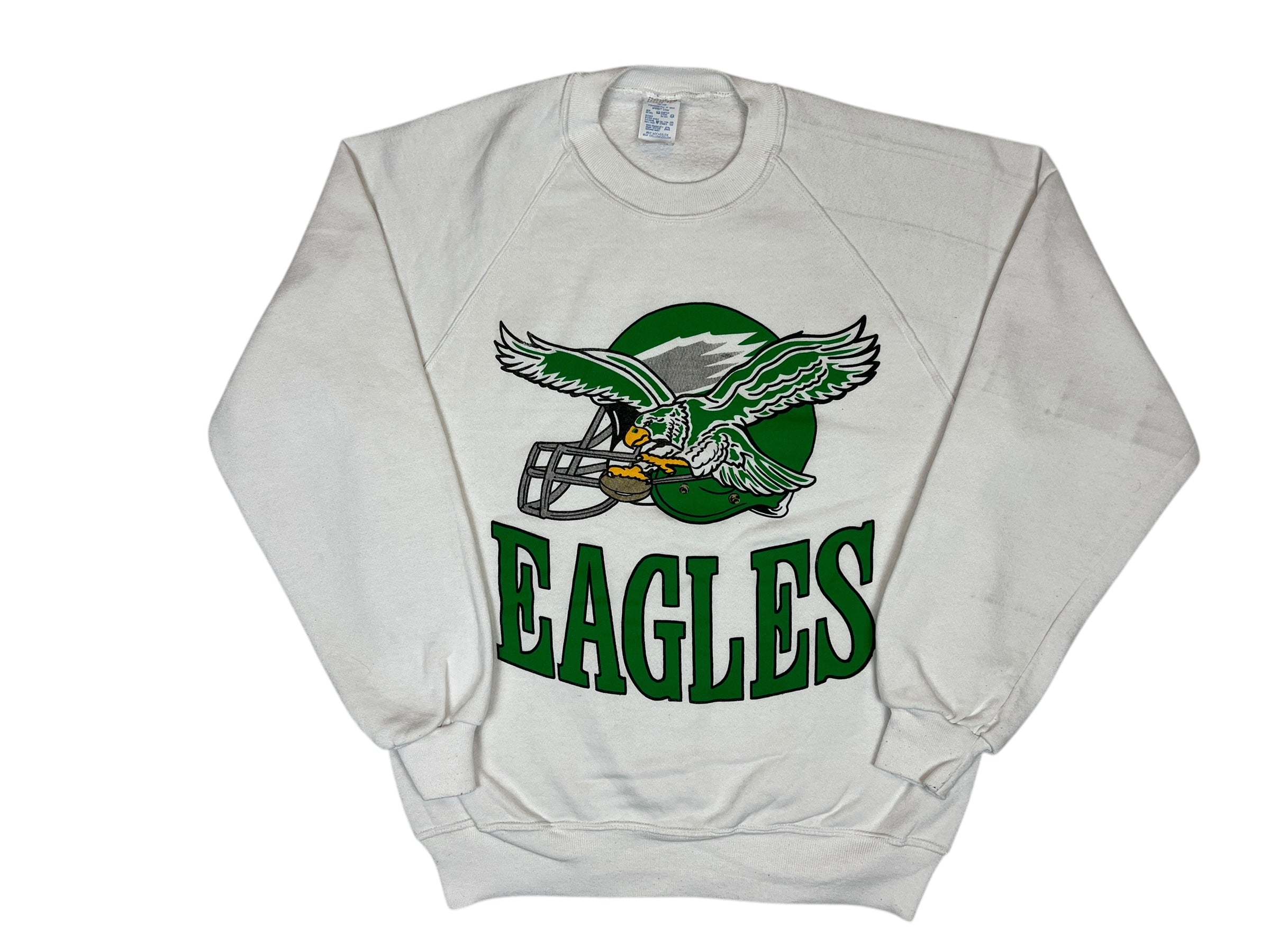 435592 (90s) Philadelphia Eagles Kelly Green / White Crewneck