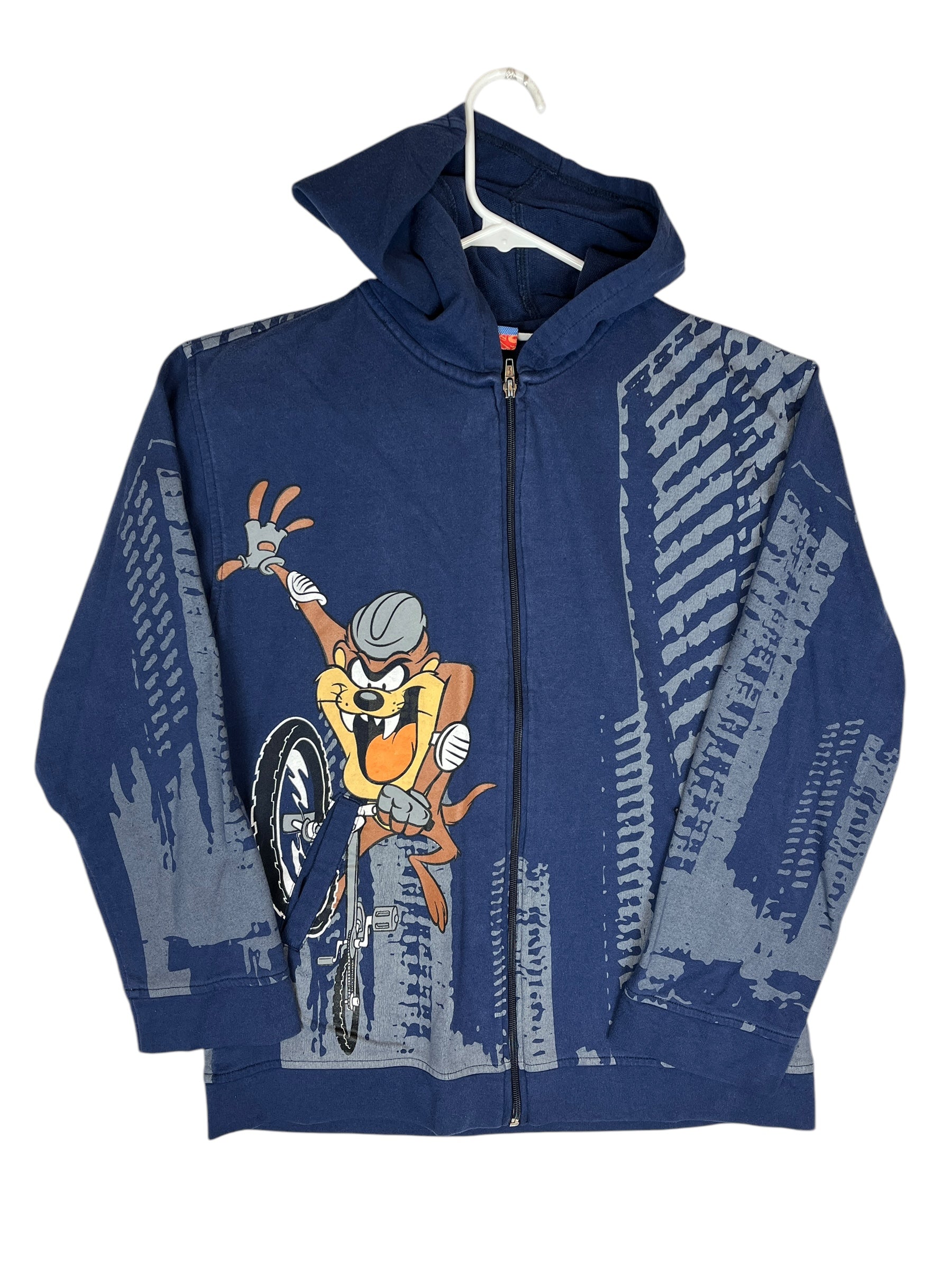 435517 (90s) Taz Looney Tunes BMX Bike All Over Print Hoodie