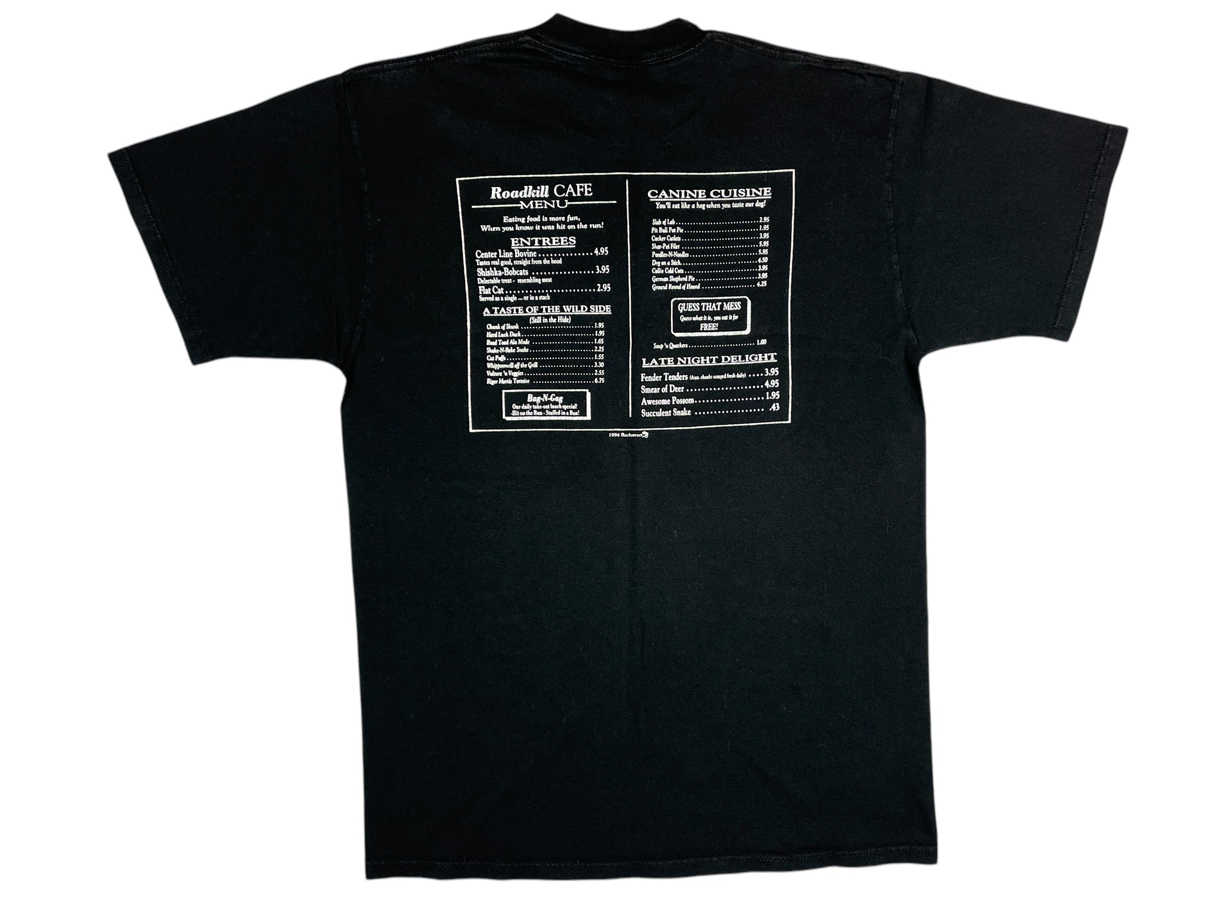 435495 (1993) Road Kill Cafe 'You Kill It.. We Grill It!' Restaurant T-Shirt