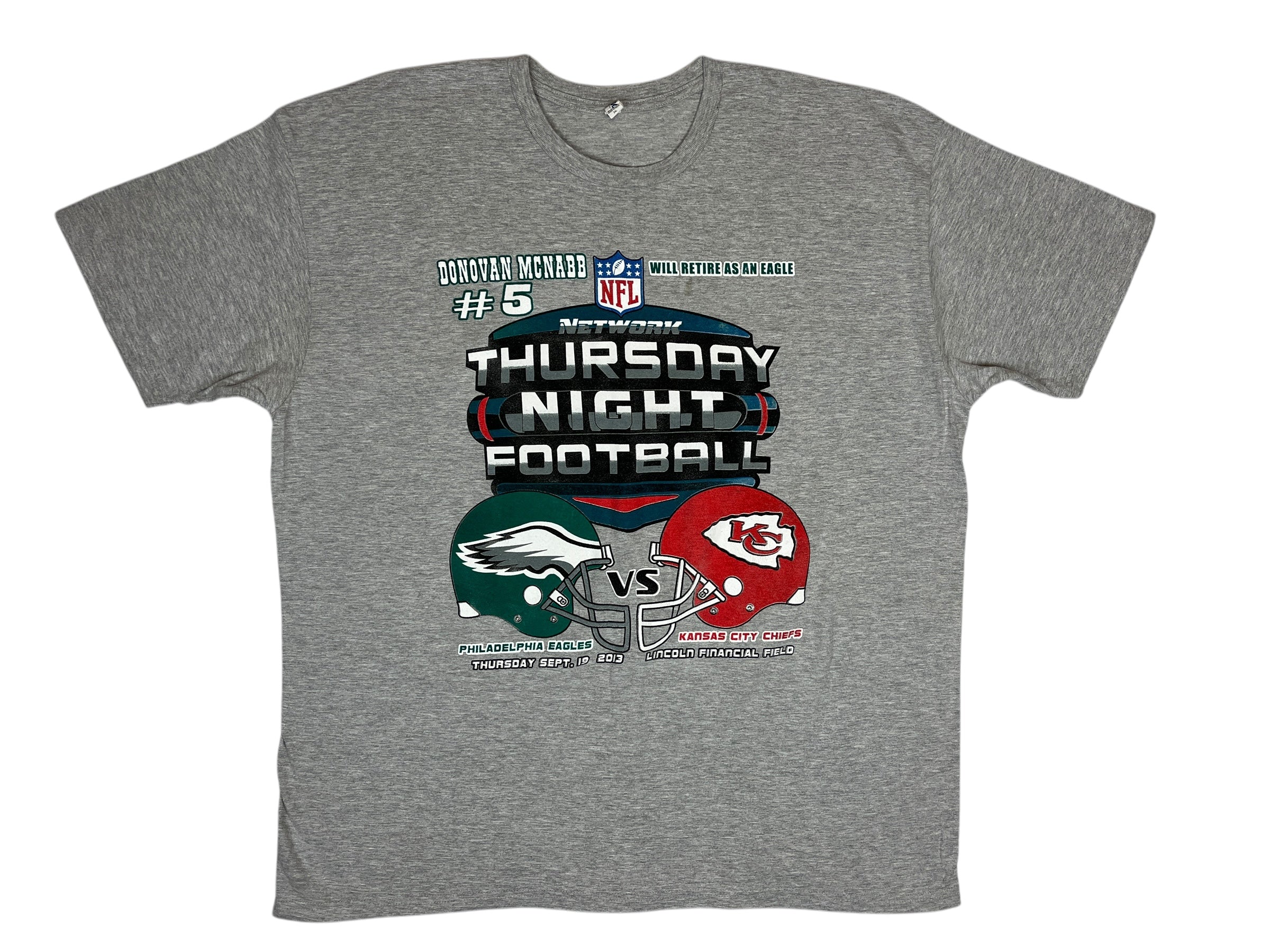 435518 (2013) Eagles vs Chiefs McNabb Retirement Night Parking Lot T-Shirt