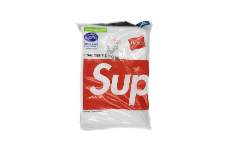 SP12324 Supreme Hanes Tagless Tees (3 Pack) White