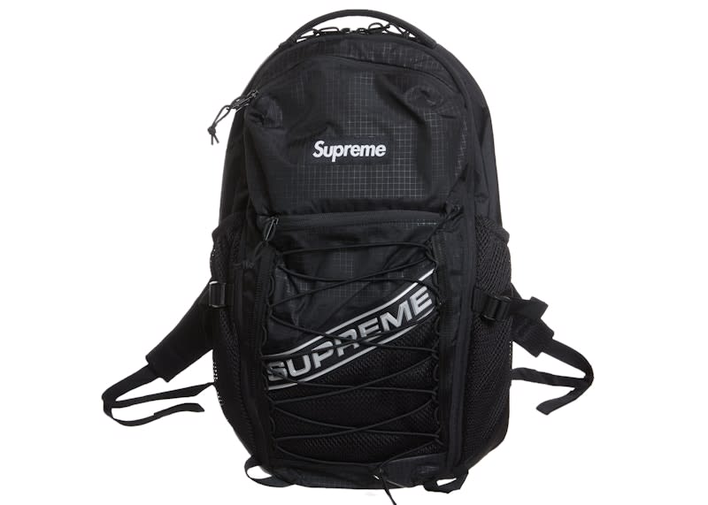 SP14763 Supreme Logo Backpack Black