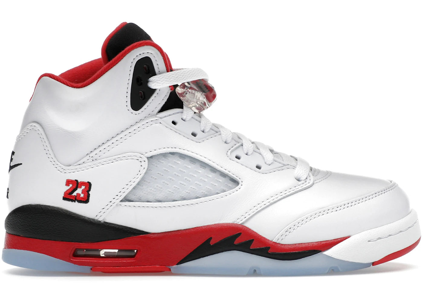 673635 Jordan 5 Retro Fire Red Black Tongue (2025) (GS)