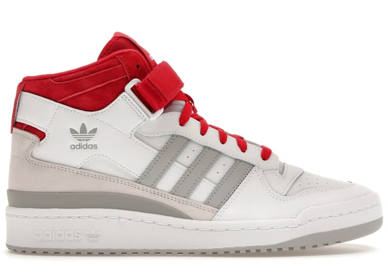SP10816 adidas Forum Mid White Red Grey