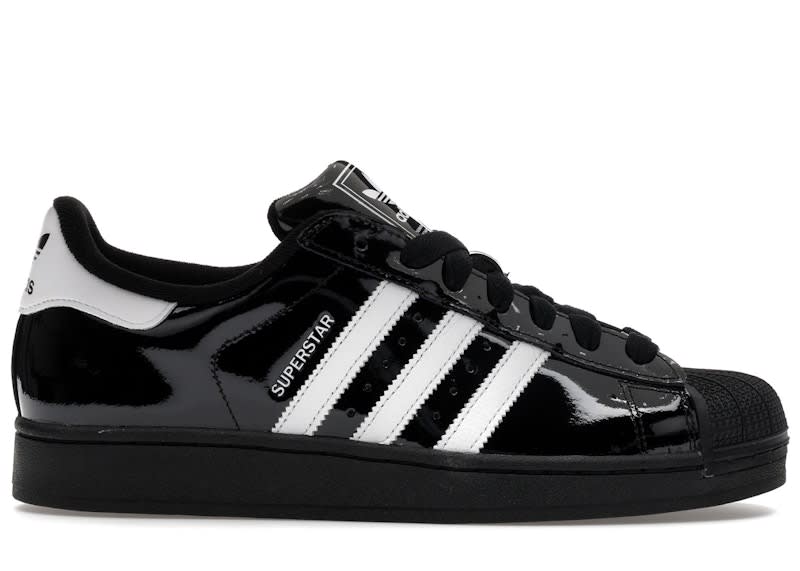 SP11706 adidas Superstar II Black White Patent Leather