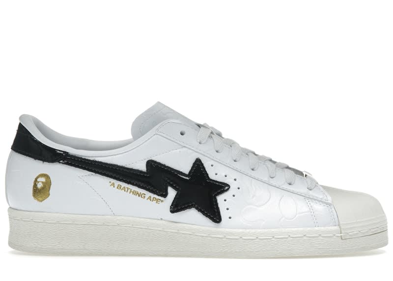 SP13935 adidas Superstar Vintage Bape White Black