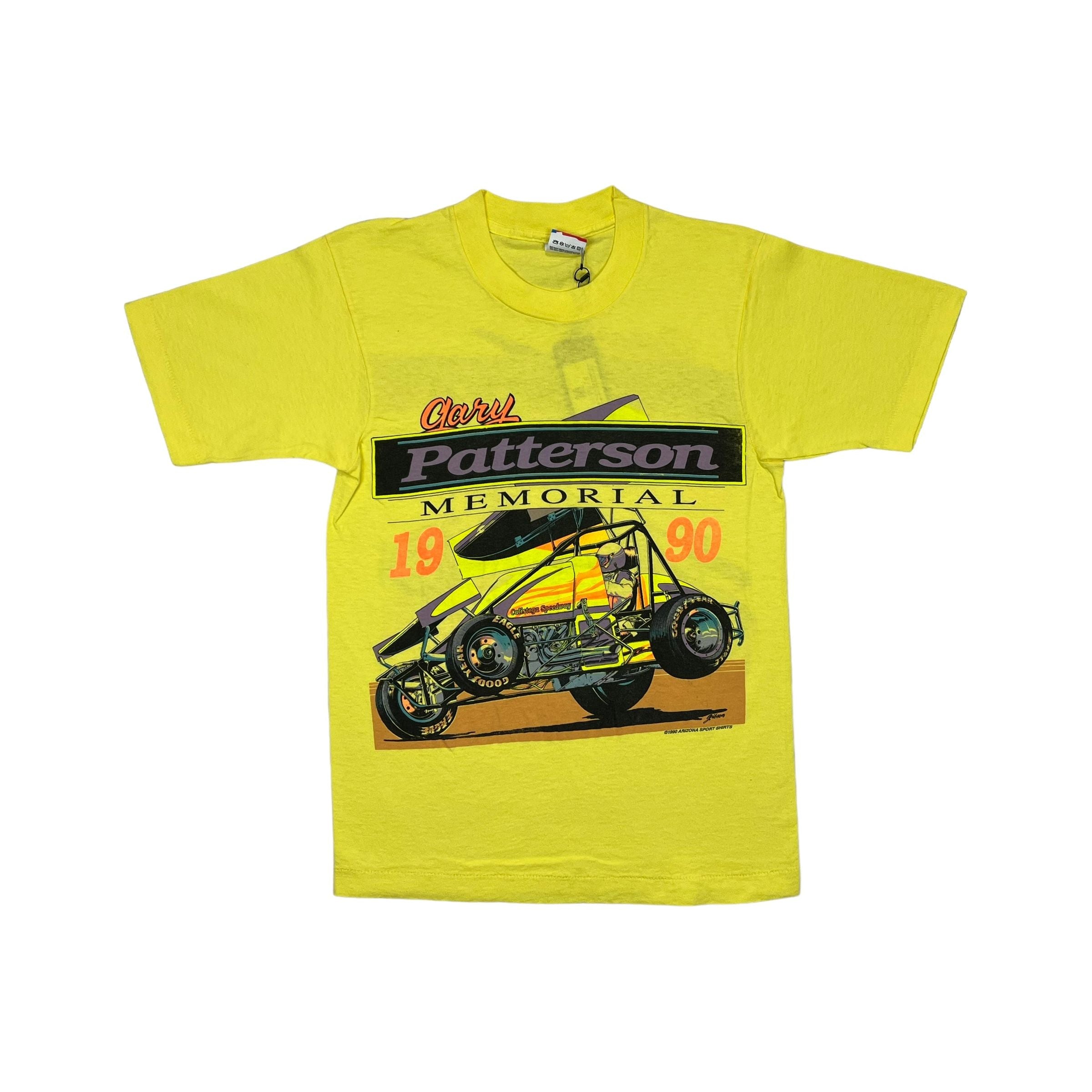 268963 (1990) Gary Patterson Memorial Double Sided Racing Neon T-Shirt m