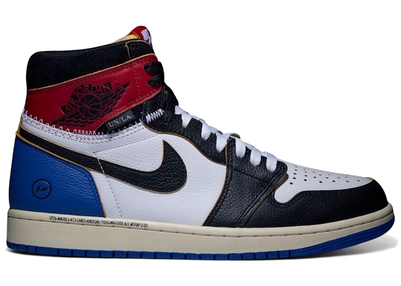 SP10757 Jordan 1 Retro High OG SP Fragment x Union LA Varsity Red Sport Royal