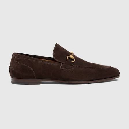SP16410 Gucci Jordaan Loafer Brown Suede Men's