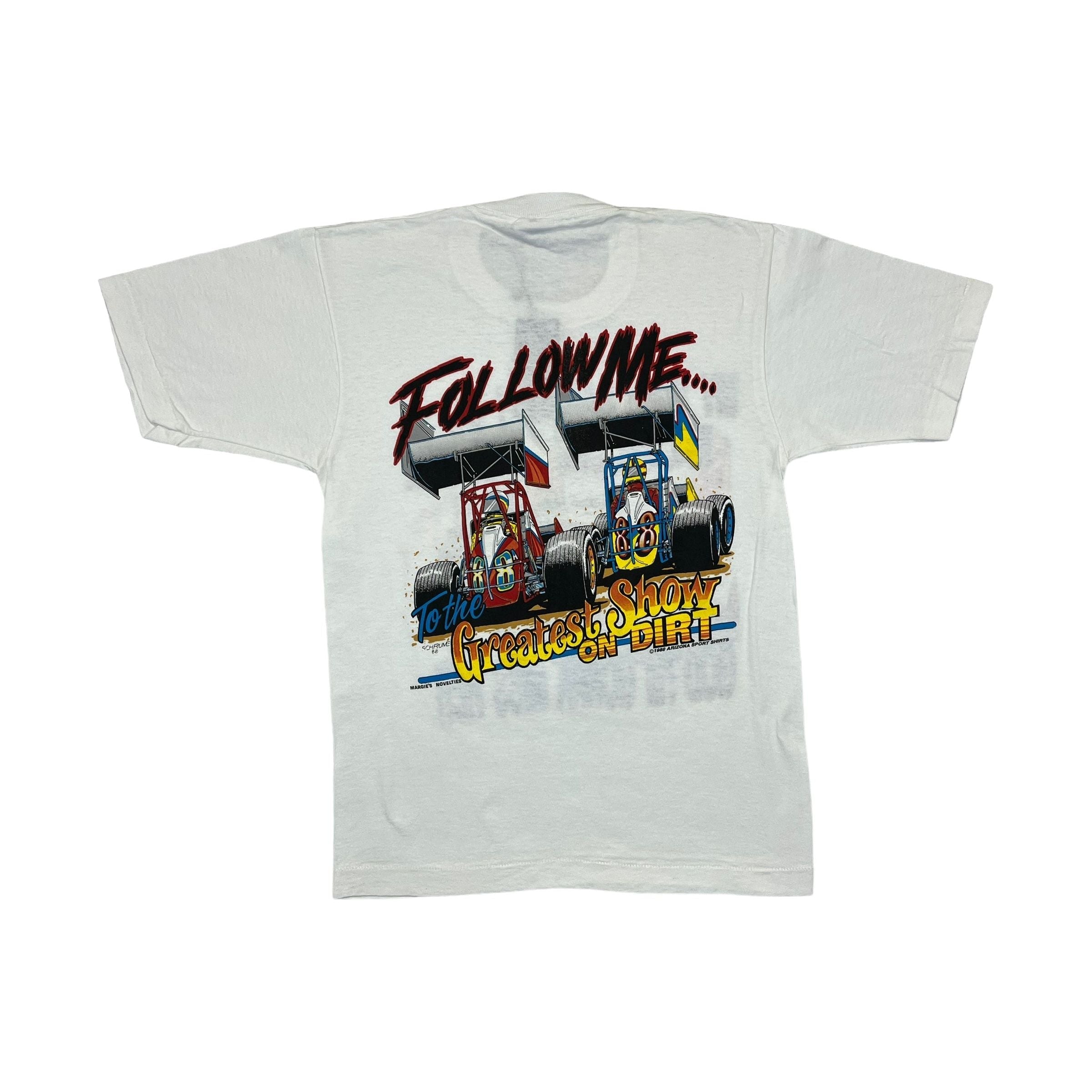 268999 (1988) I'm Gonna Miss My Wife, Sprint Car Dirt Racing White T-Shirt m
