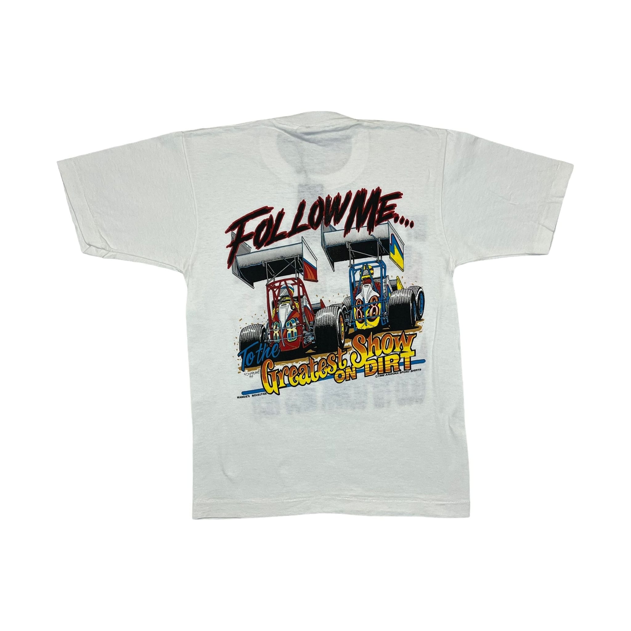 269000 (1988) I'm Gonna Miss My Wife, Sprint Car Dirt Racing White T-Shirt m