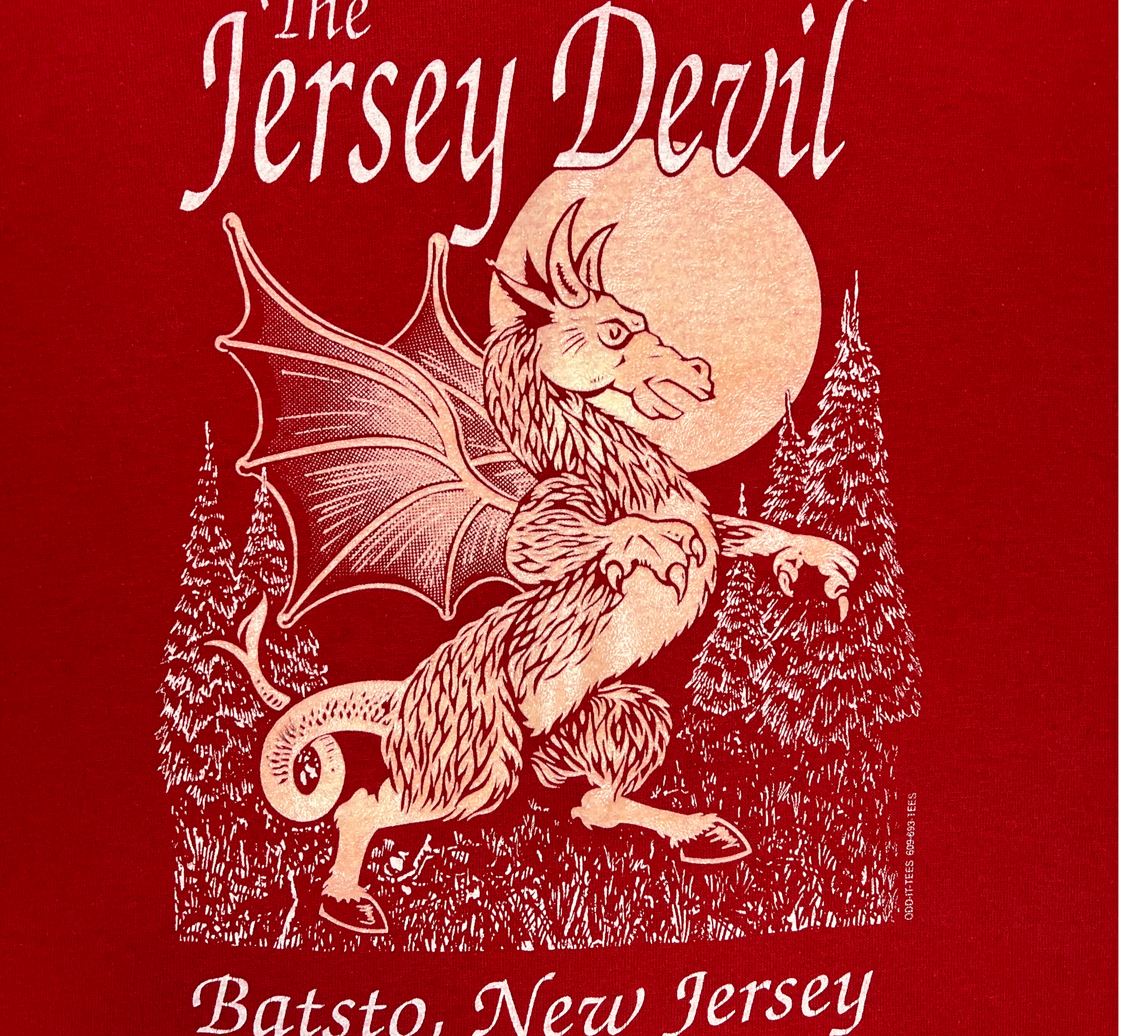 413698 (90s) The Jersey Devil Batsto, New Jersey Myth T-Shirt