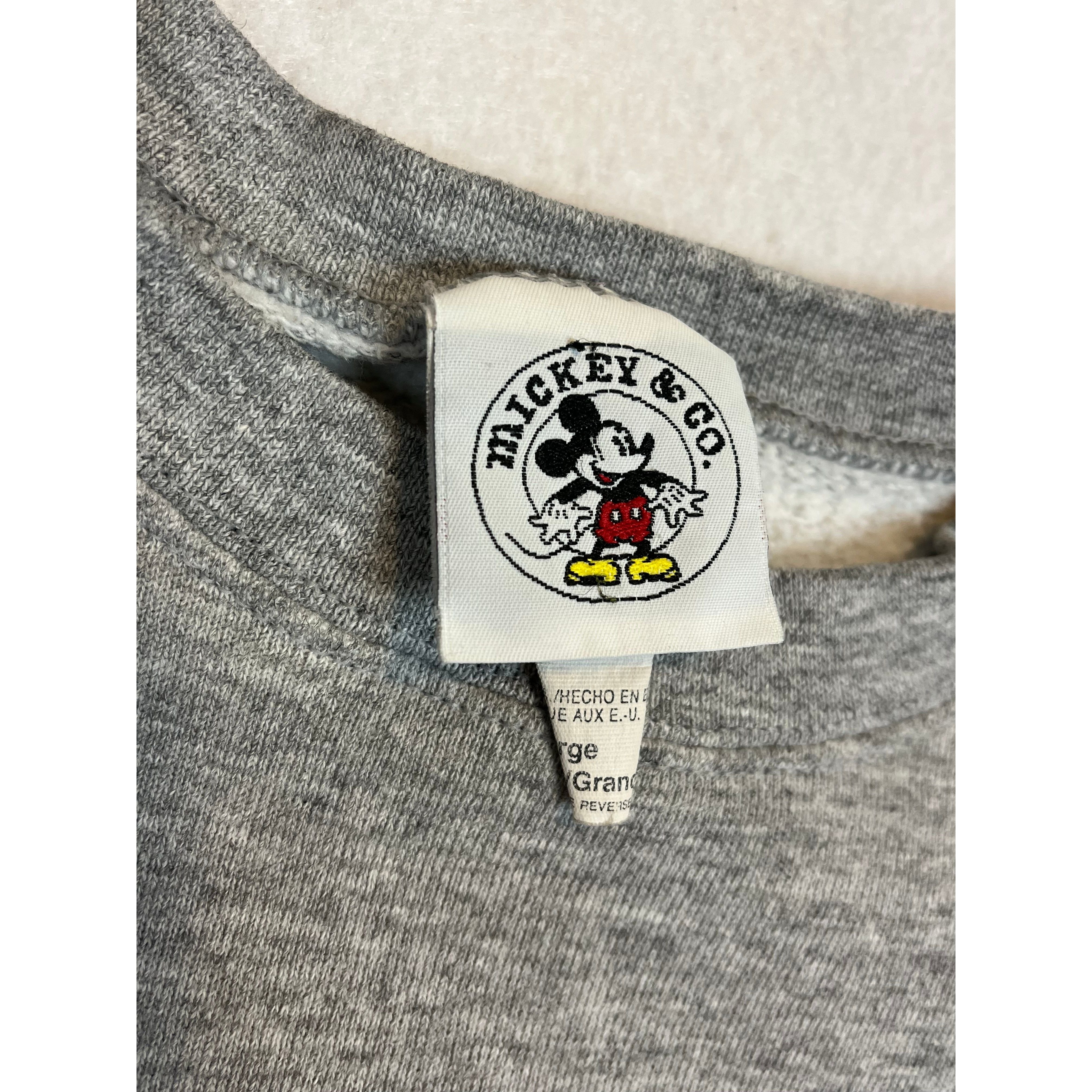 264726 (90s) Mickey Mouse Embroidered Spellout Crewneck